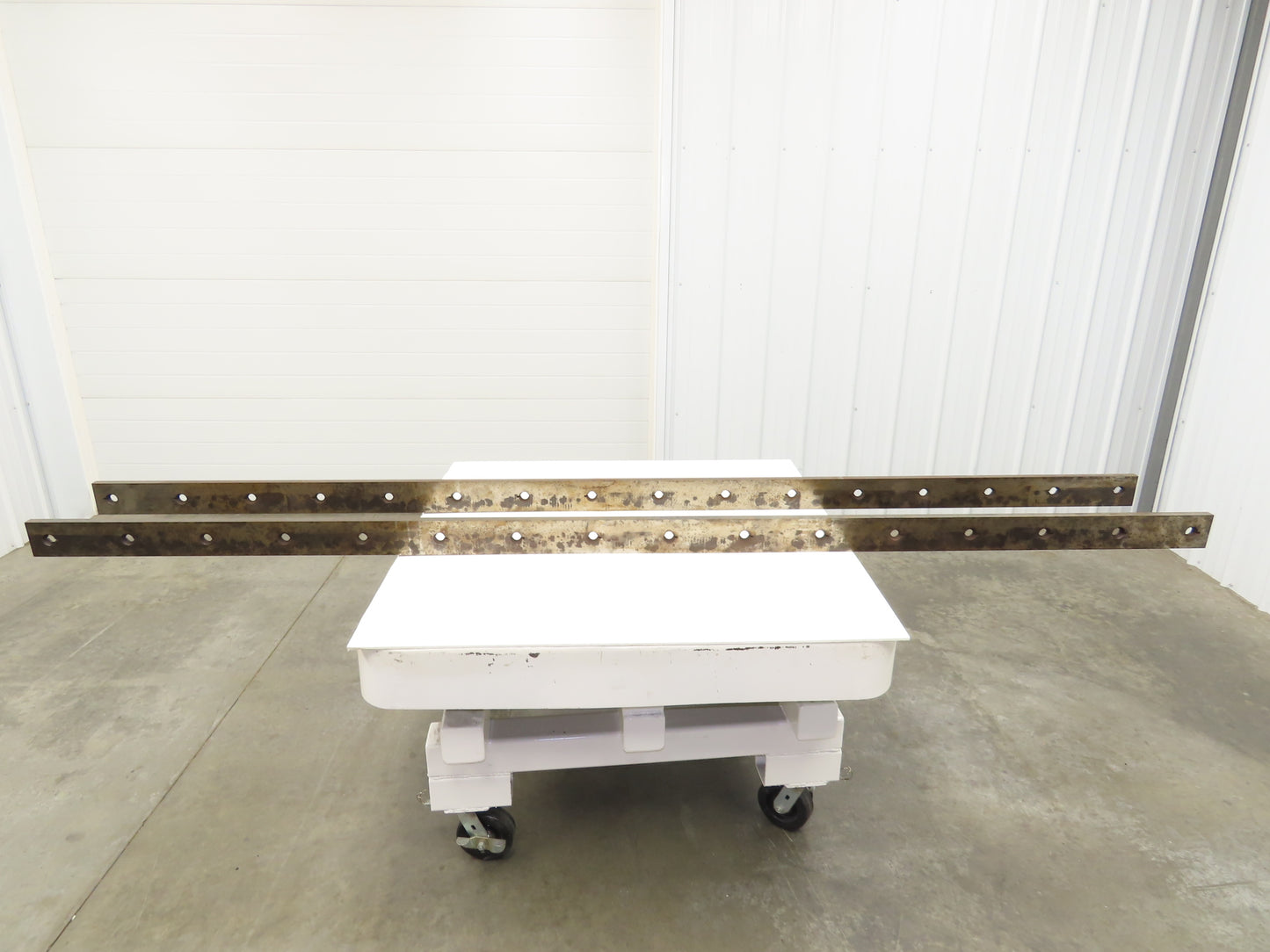 Press Brake Punch & Die Holder 124" Length 16 Keyed Bolt Holes W/Crack Lot of 2