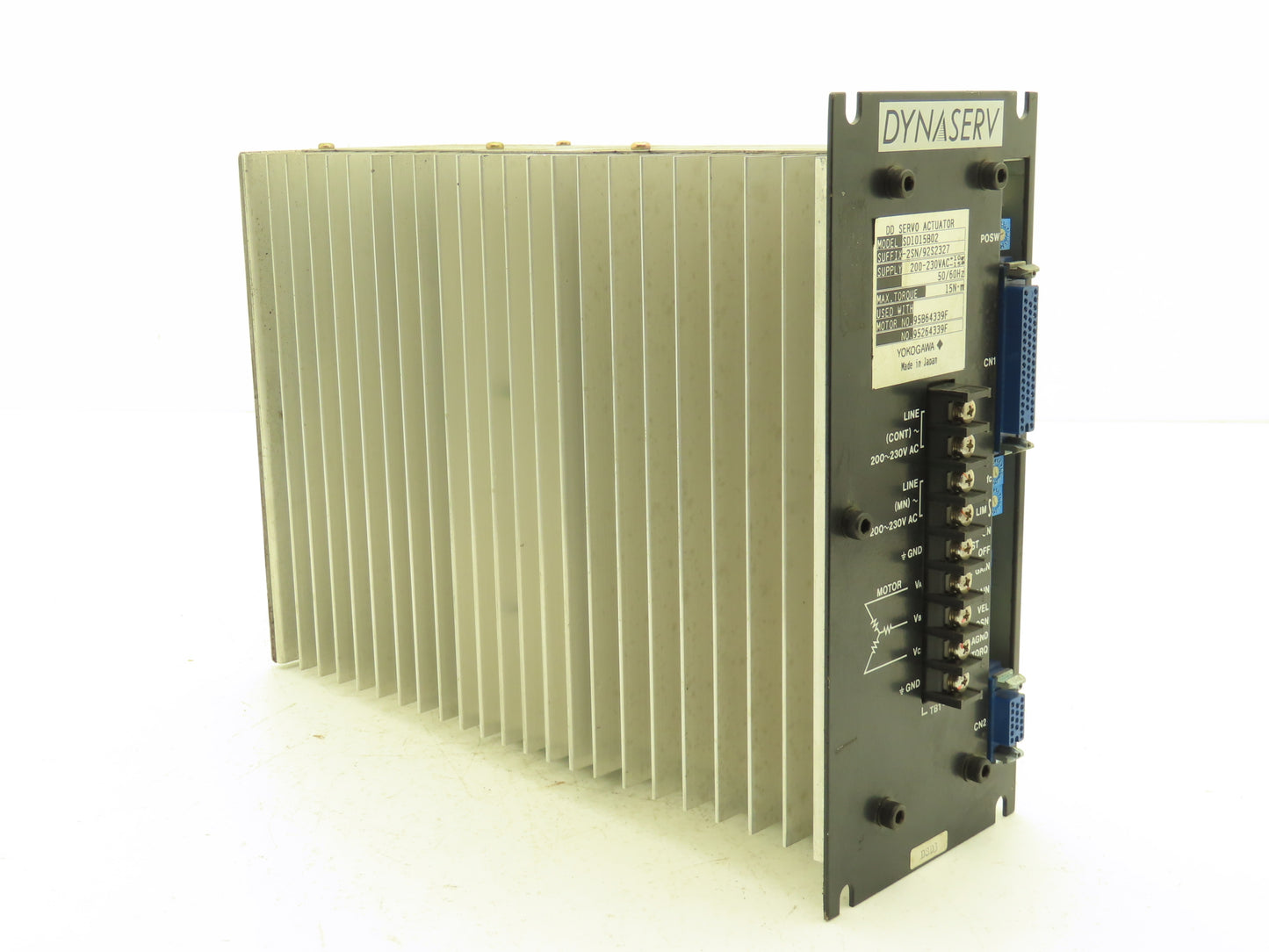 Yokogawa SD1015B02-2SN/92S2327 Dynaserv DD Servo Actuator Drive 1Ph 230V In