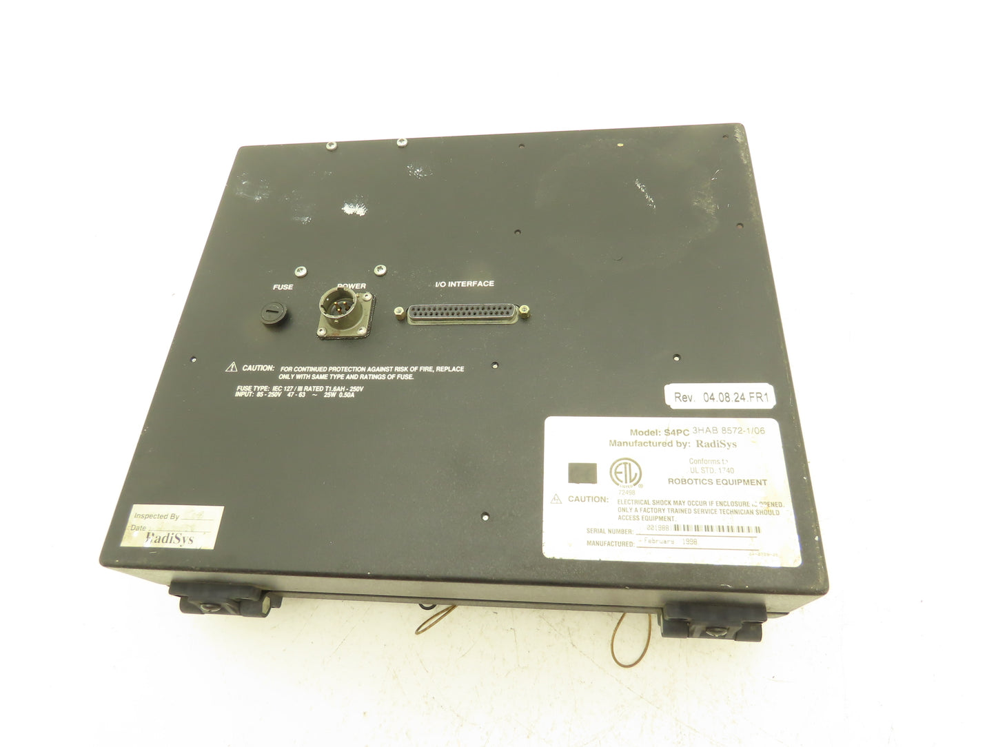 RadiSys S4PC 3HAB 8572-1/06 HMI Operator Control Panel Screen Rev 04.08.24 FR1