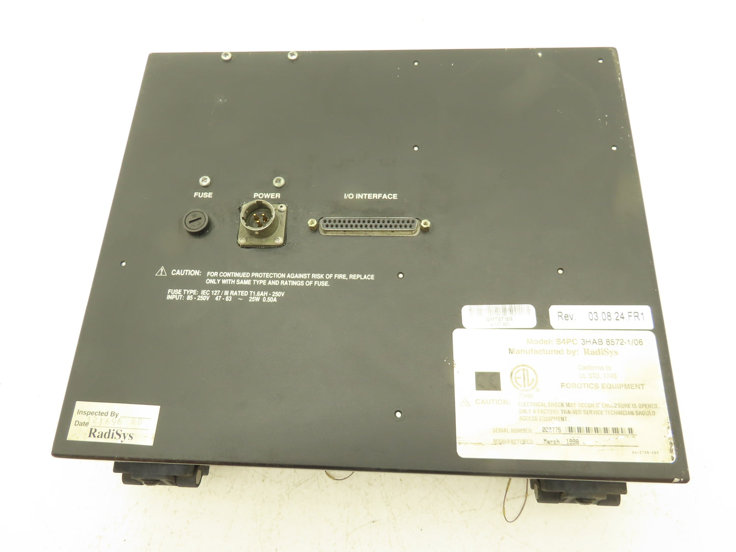 RadiSys S4PC 3HAB 8572-1/06 HMI Operator Control Panel Screen Rev 03.08.24 FR1