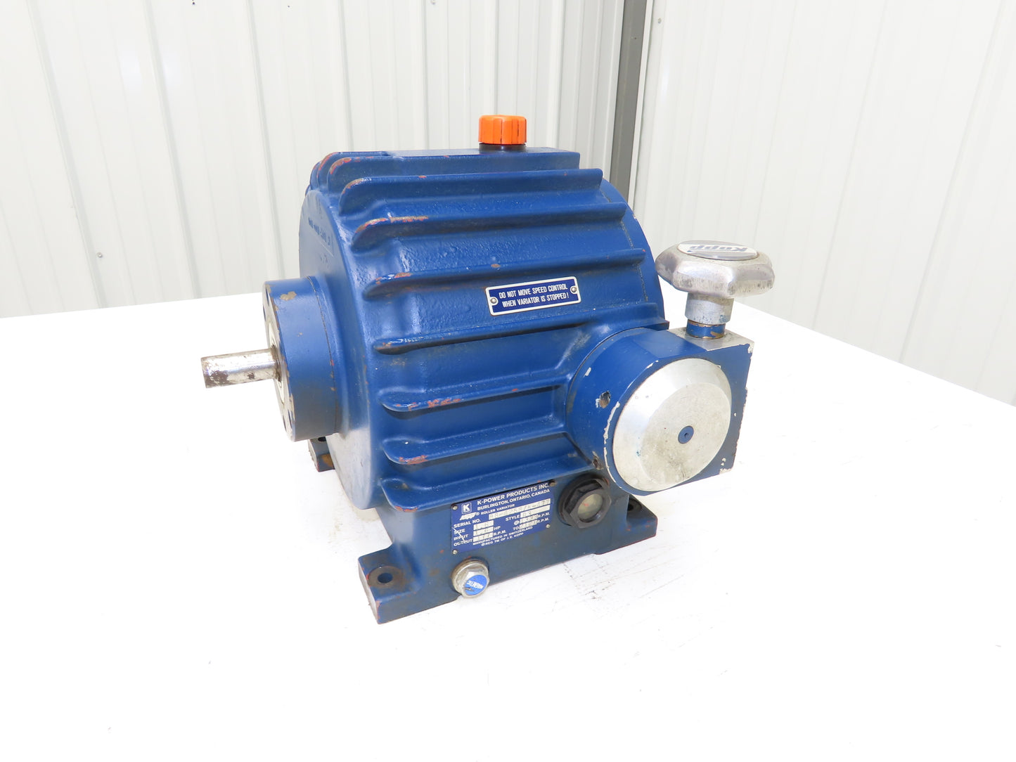 K-Power Kopp Style B3 Roller Variator 1.6Hp 177-2121 RPM Foot Mount