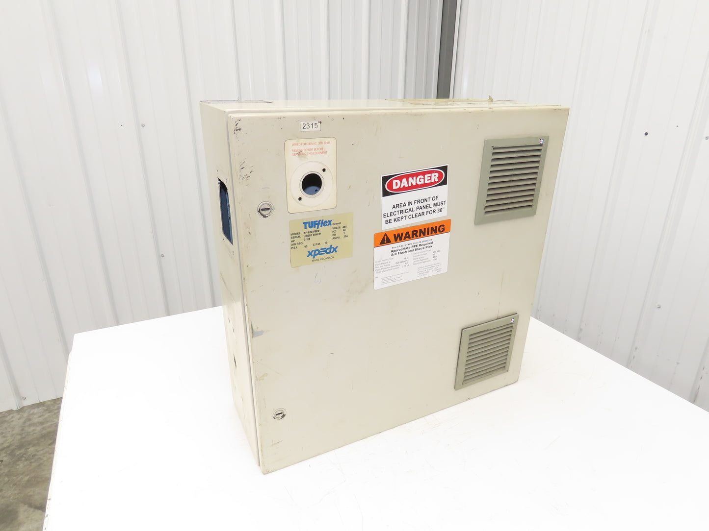 Hoffman C-SD24248 Electrical Enclosure Control Panel 24x24x8" with Back Plate