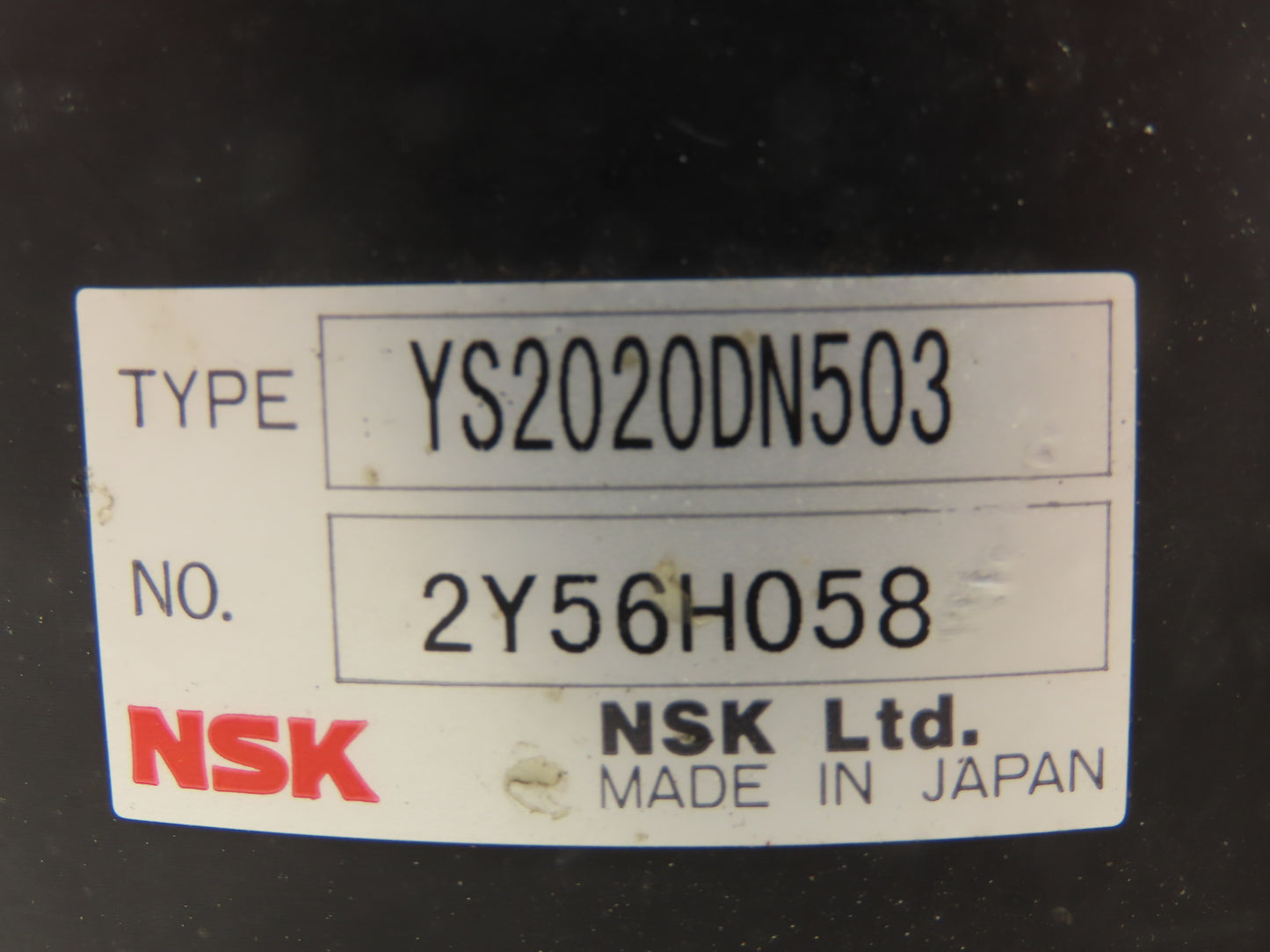 NSK YS2020DN503 Megatorque Servo Motor 30mm ID 190mm Flange
