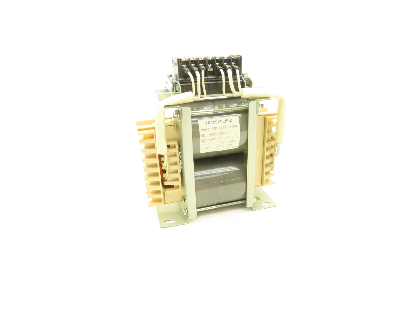 Shimizu NWBS-V300D Transformer 1Ph Primary 200-220V Secondary 100-110V 2.7A