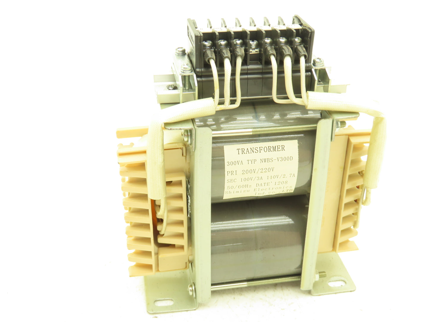 Shimizu NWBS-V300D Transformer 1Ph Primary 200-220V Secondary 100-110V 2.7A