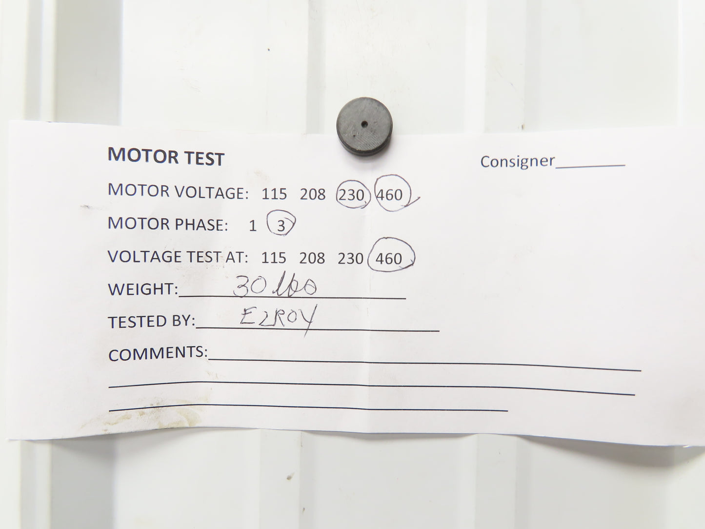 Baldor Reliance VM35455060 Blower Motor Fan 0.5Hp 3450 RPM 230/460V 3PH