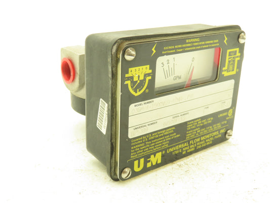 UFM 03GM-4-1500V.9-A1NR-.75D Universal Flow Meter Type 4 Monitor 1/2" NPT 3 Wire