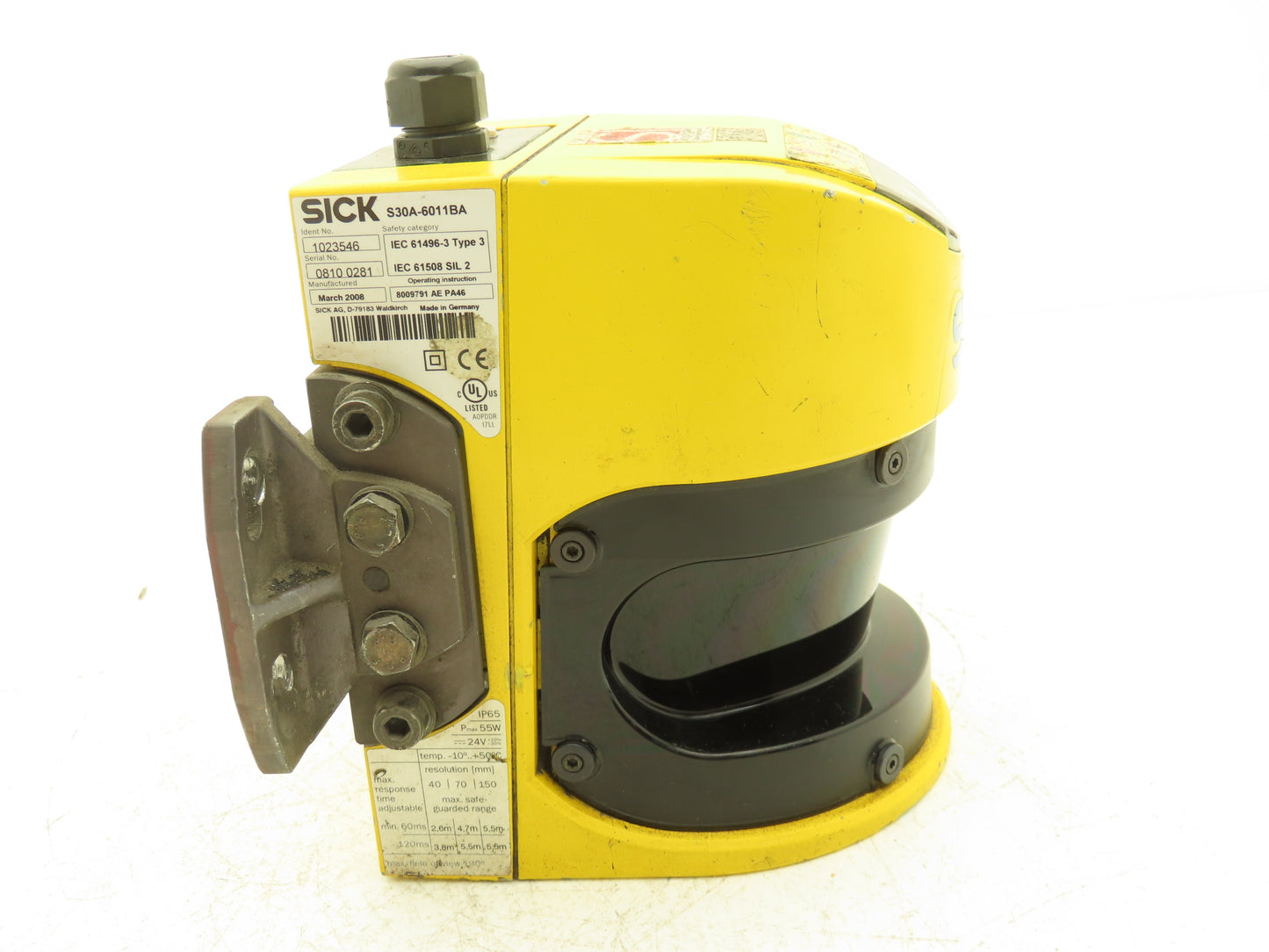 Sick S30A-6011BA Safety Laser Scanner S3000 Standard 0m to 8m