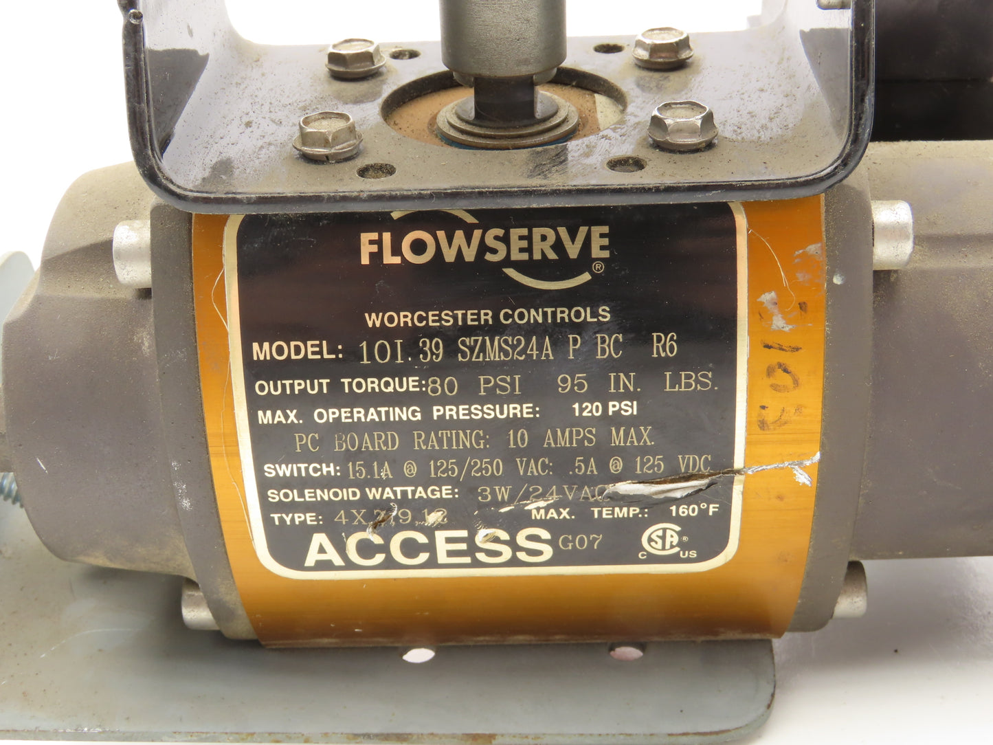 Flowserve MK501 Pneumatic Actuator with 1/2"NPT Stainless Ball Valve 1440 CWP