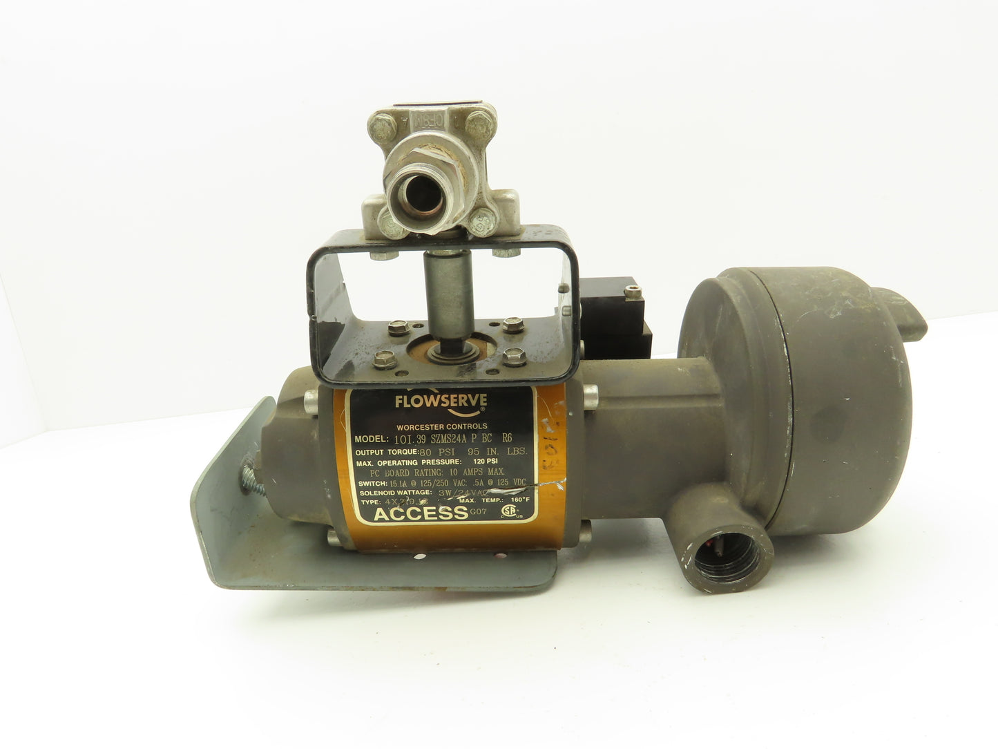 Flowserve MK501 Pneumatic Actuator with 1/2"NPT Stainless Ball Valve 1440 CWP