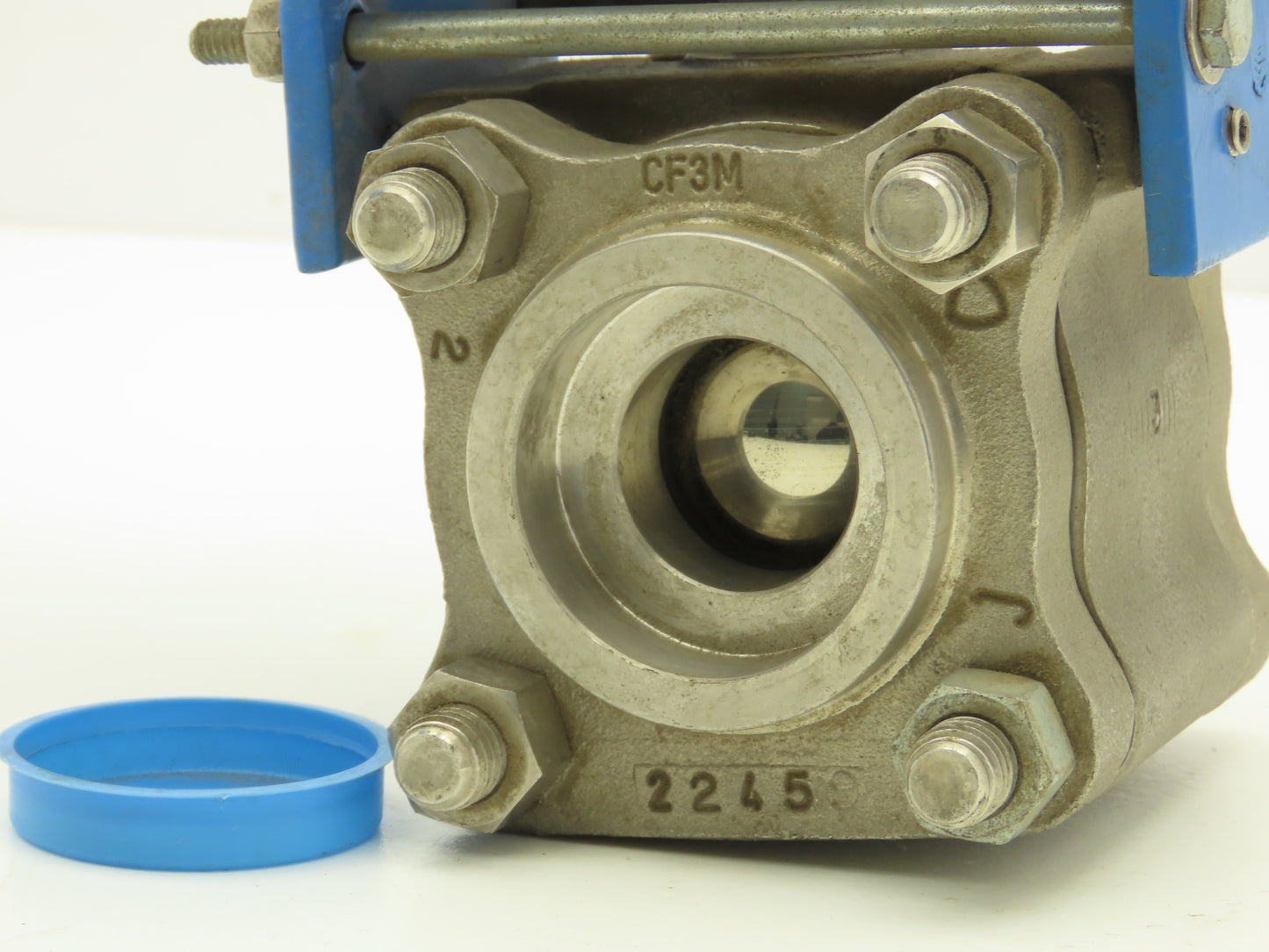 Jamesbury 1 1/2" 4CX 3600 MT3 316SS Socket Ball Valve & Pneumatic Actuator ST50E