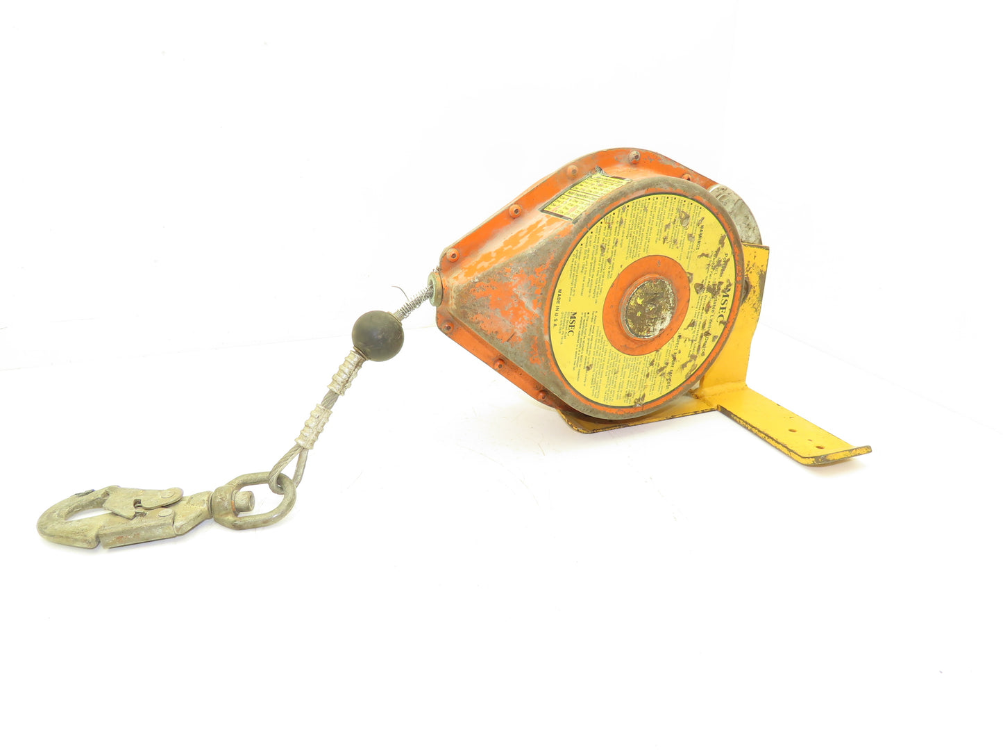 MSEC 1025 Portable Self Retractable Fall Safety Lifeline 25' With Bracket