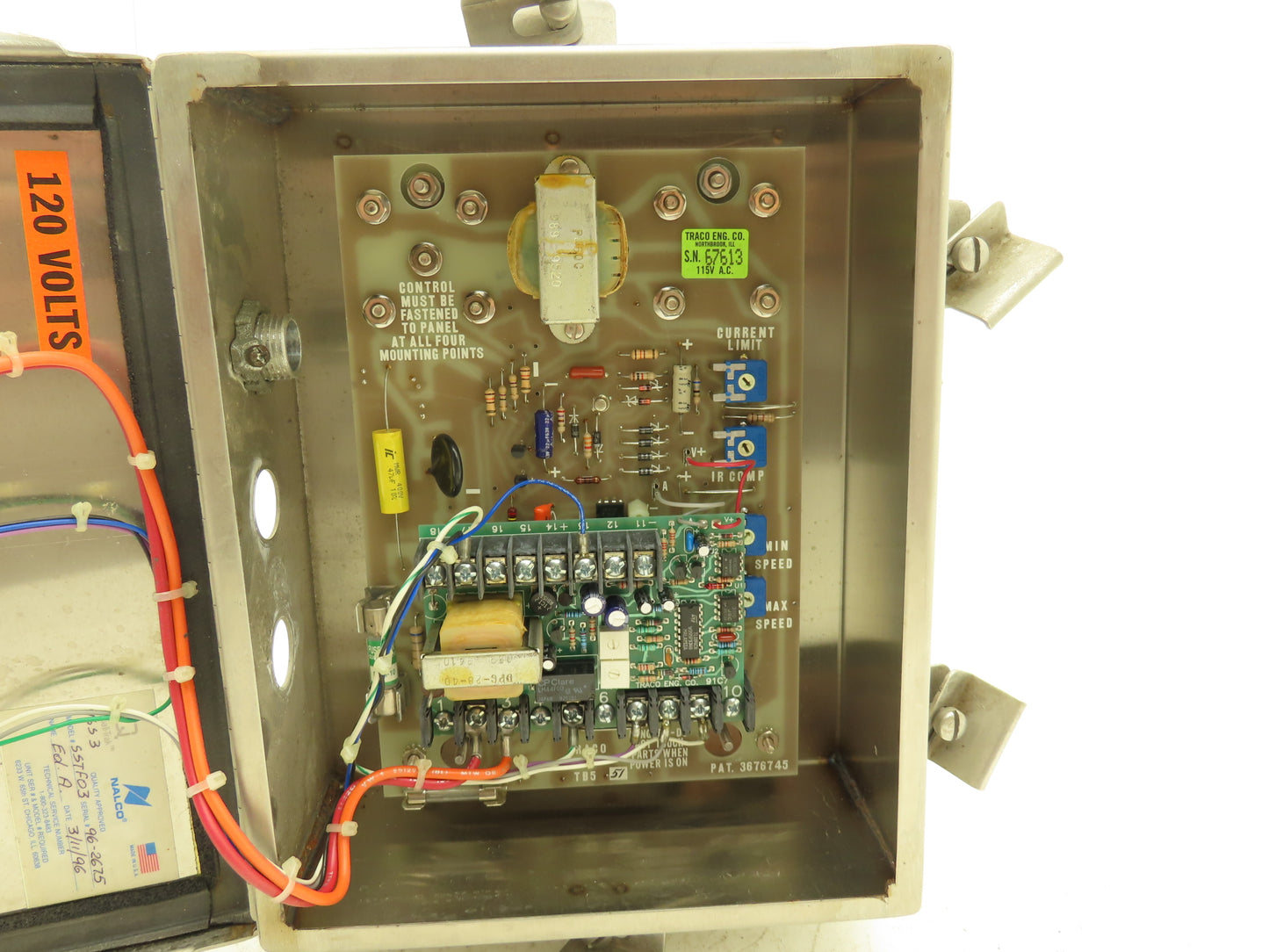 Nalco SSTF03 Nalgear Drive Controller Traco TB5-51 Board