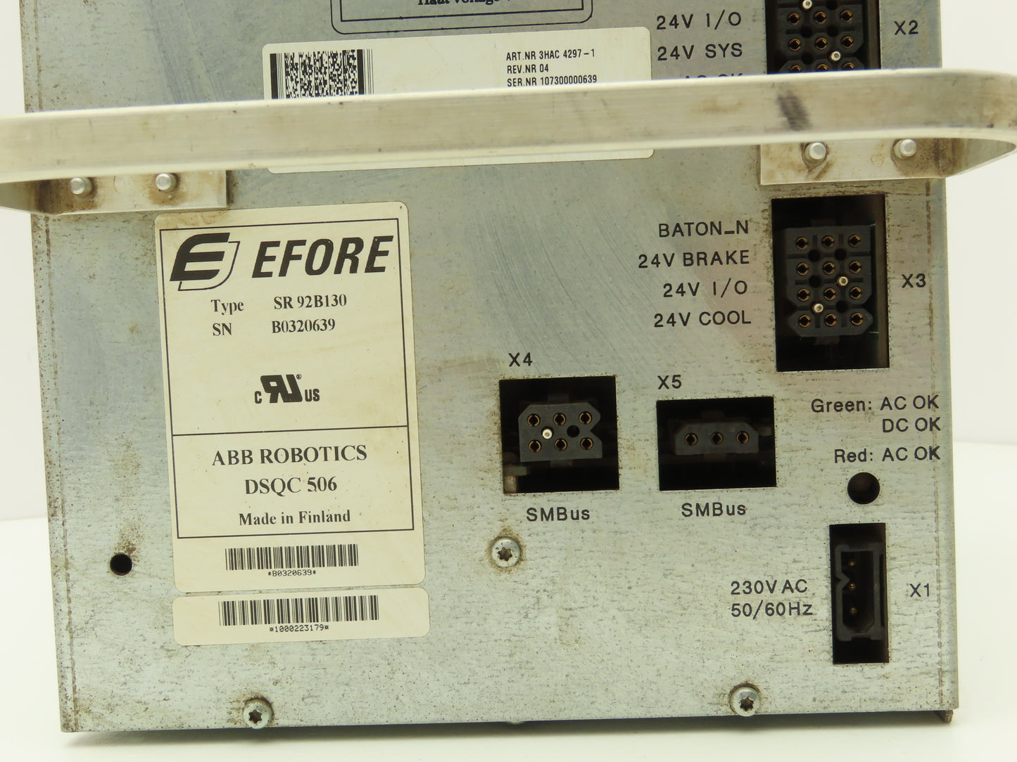 Efore ABB DSQC 506 Robotic Power Supply Type SR92B130