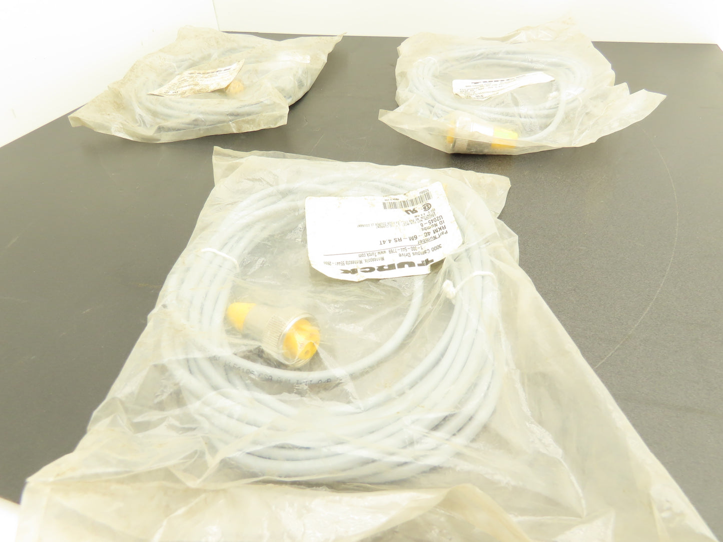 Turck RKM 40-6M-RS 4.4T 4-Pin Molex to 4-pin M12 6-Meter Hybrid Cable Lot of 3