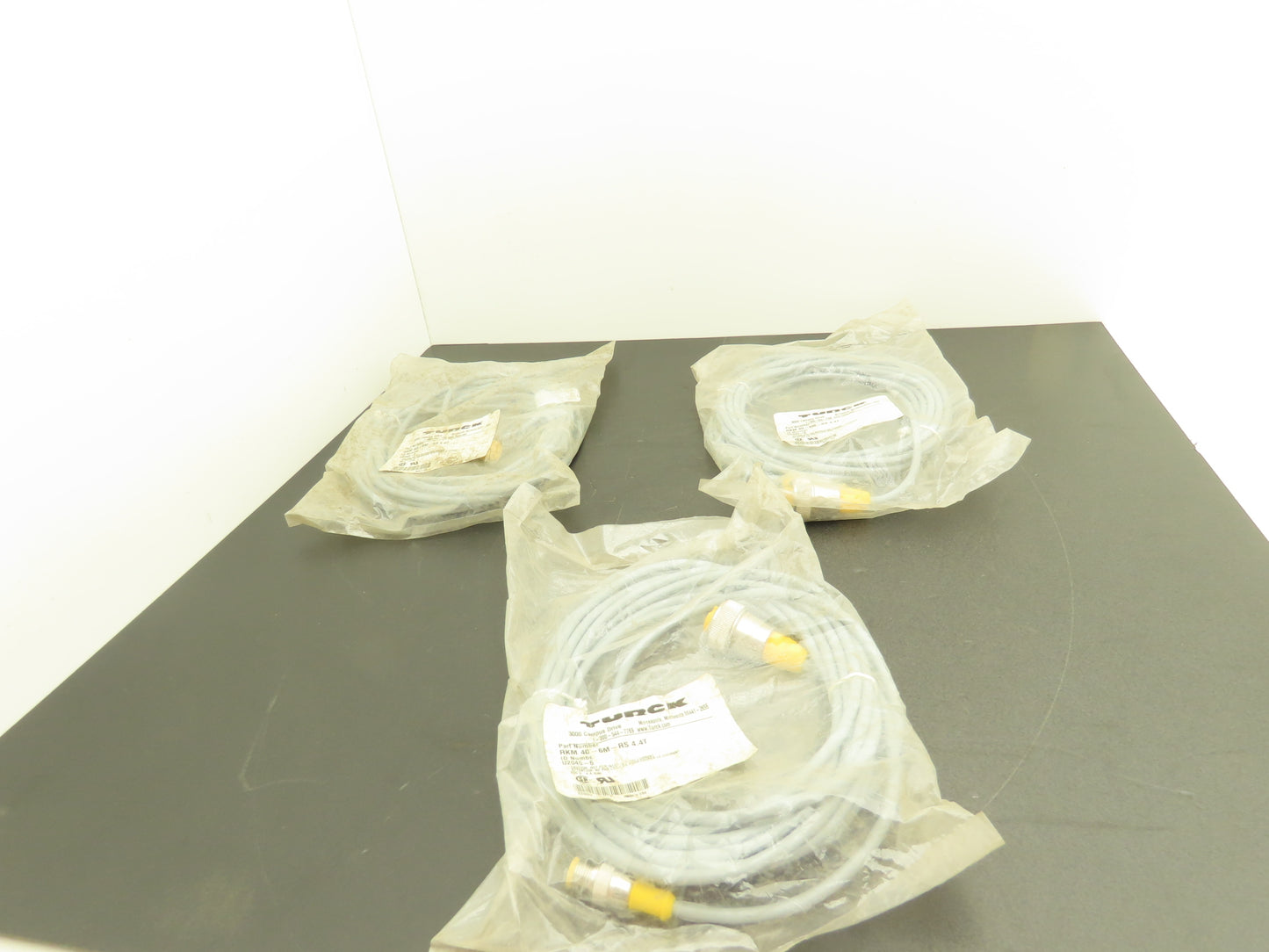 Turck RKM 40-6M-RS 4.4T 4-Pin Molex to 4-pin M12 6-Meter Hybrid Cable Lot of 3