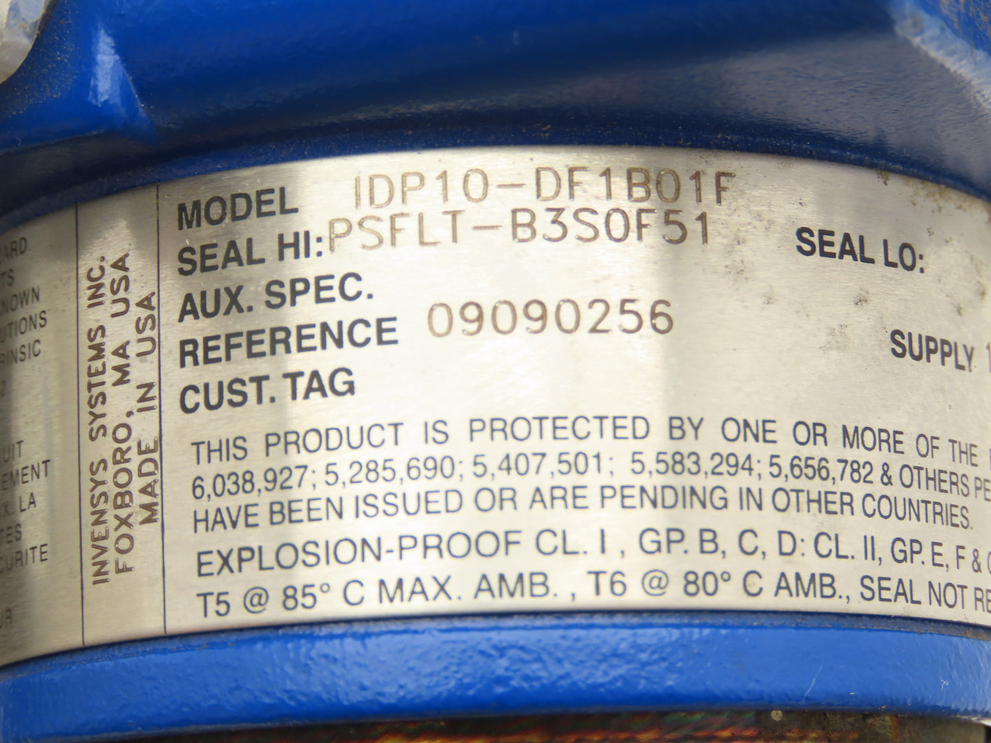 Foxboro IDP10-DF1B01F Pressure Transmitter 0-200"H2O 3" Flanged Sensor 12-42VDC