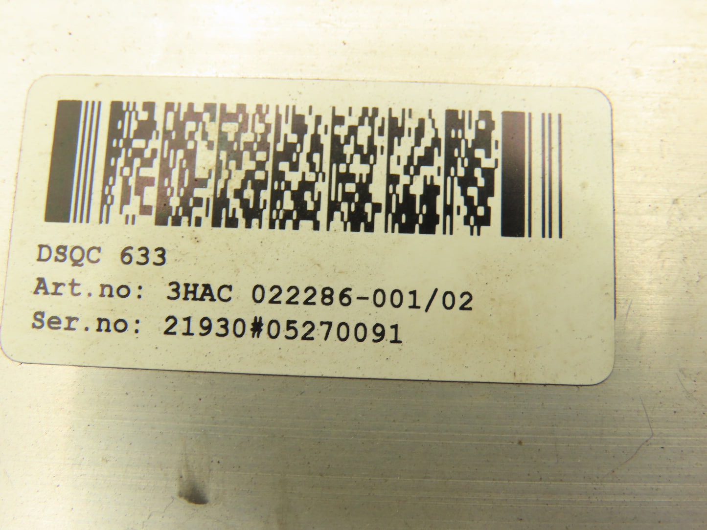 ABB DSQC 633 Axis Control Unit Serial Measurement 3HAC022286-001/02