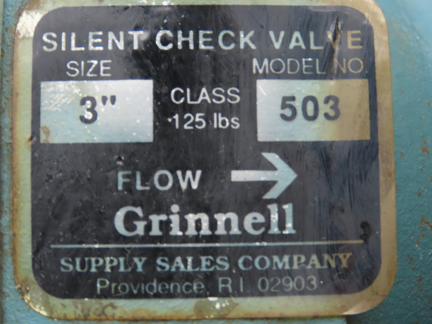 Grinnell 503 Silent Check Valve 3" Flanged Class 125