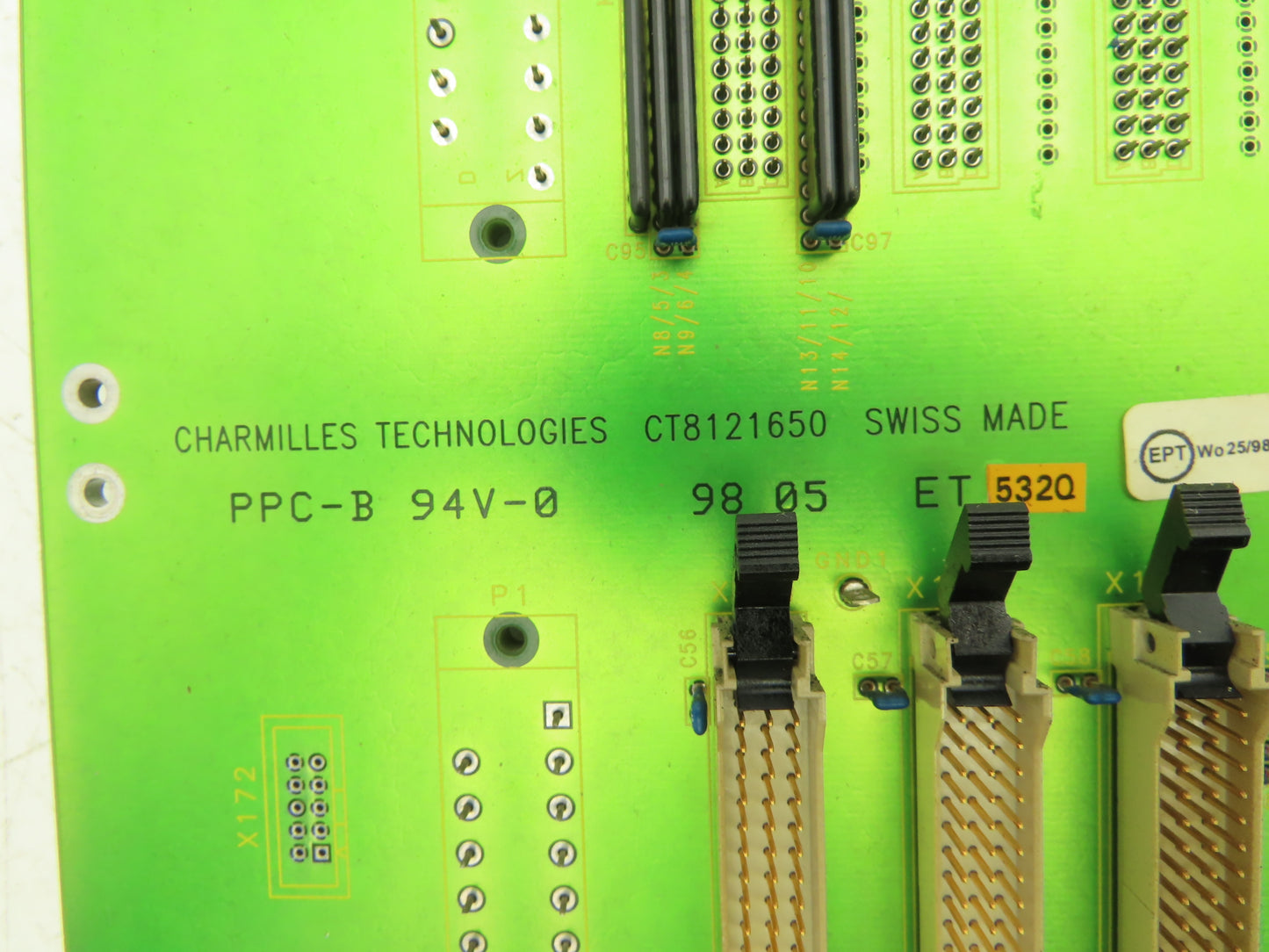 Charmilles Tech CT8121650 Robofil Printed Circuit Board Slot Rack Backplane