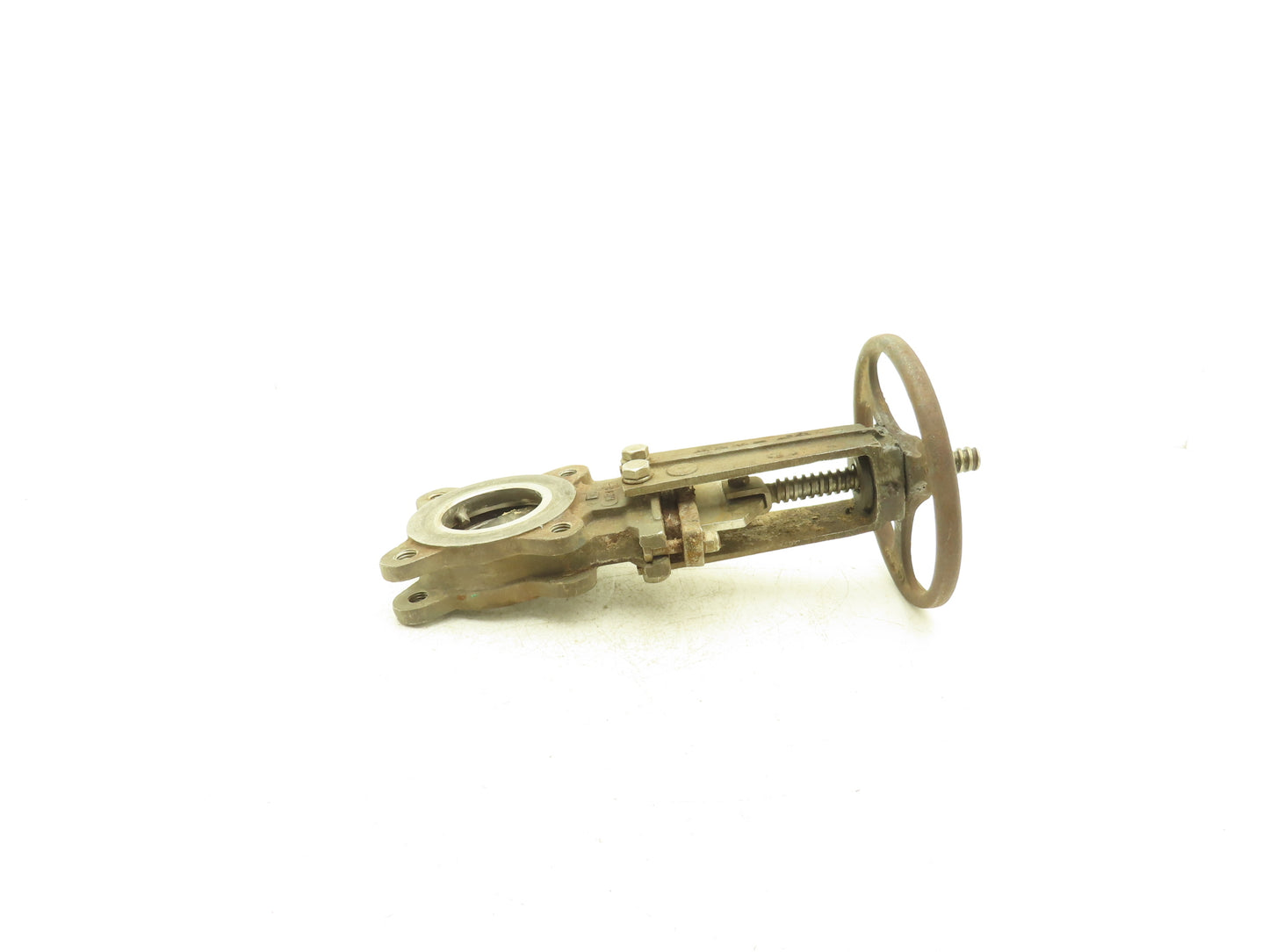 ITT Fabri-Valve 3" Stainless Knife Gate Valve Lug Style Metal Seat Rising Stem