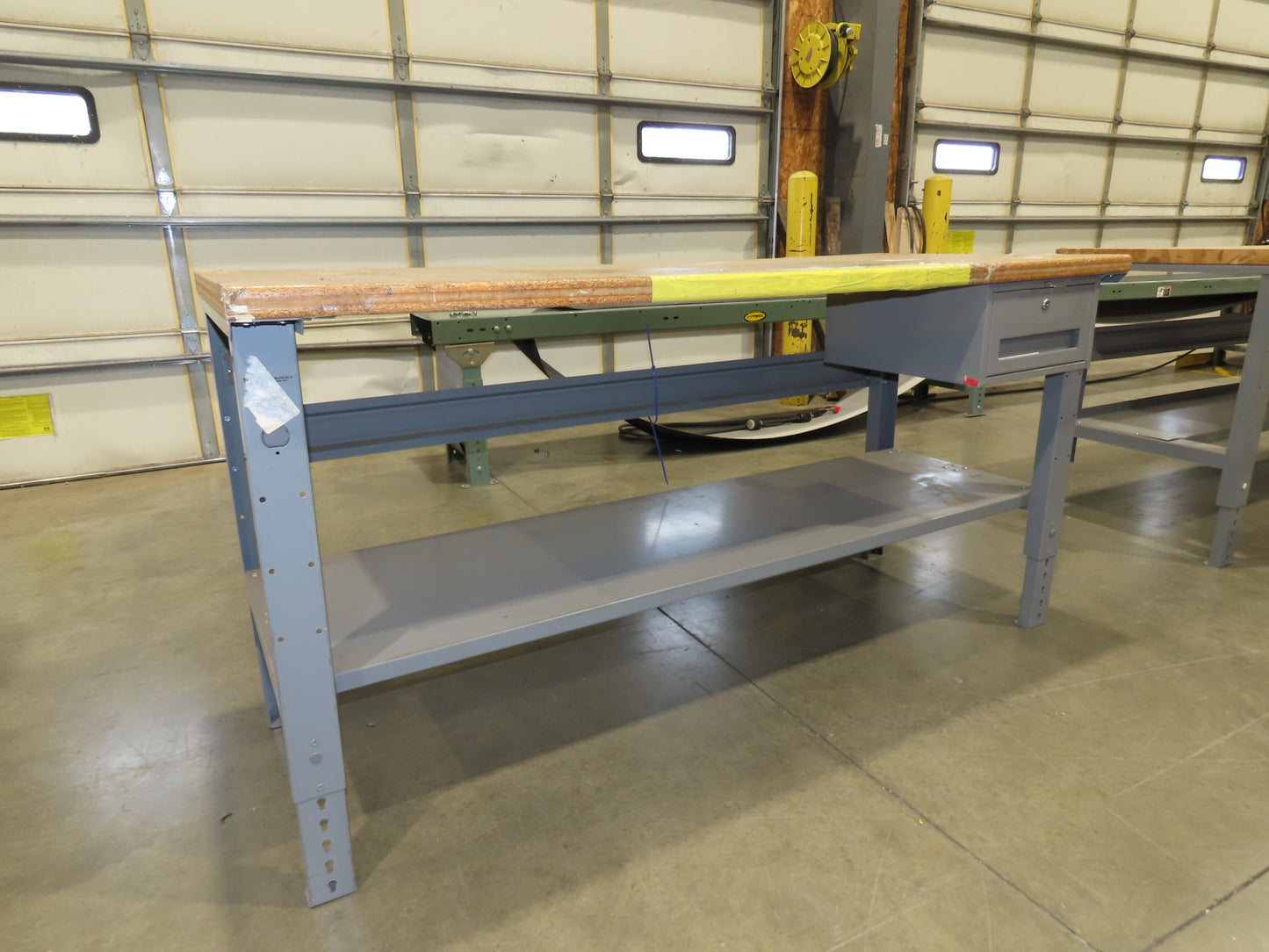 Uline 72"x 30" Industrial Work Bench Table Composite Wood Top w/Drawer