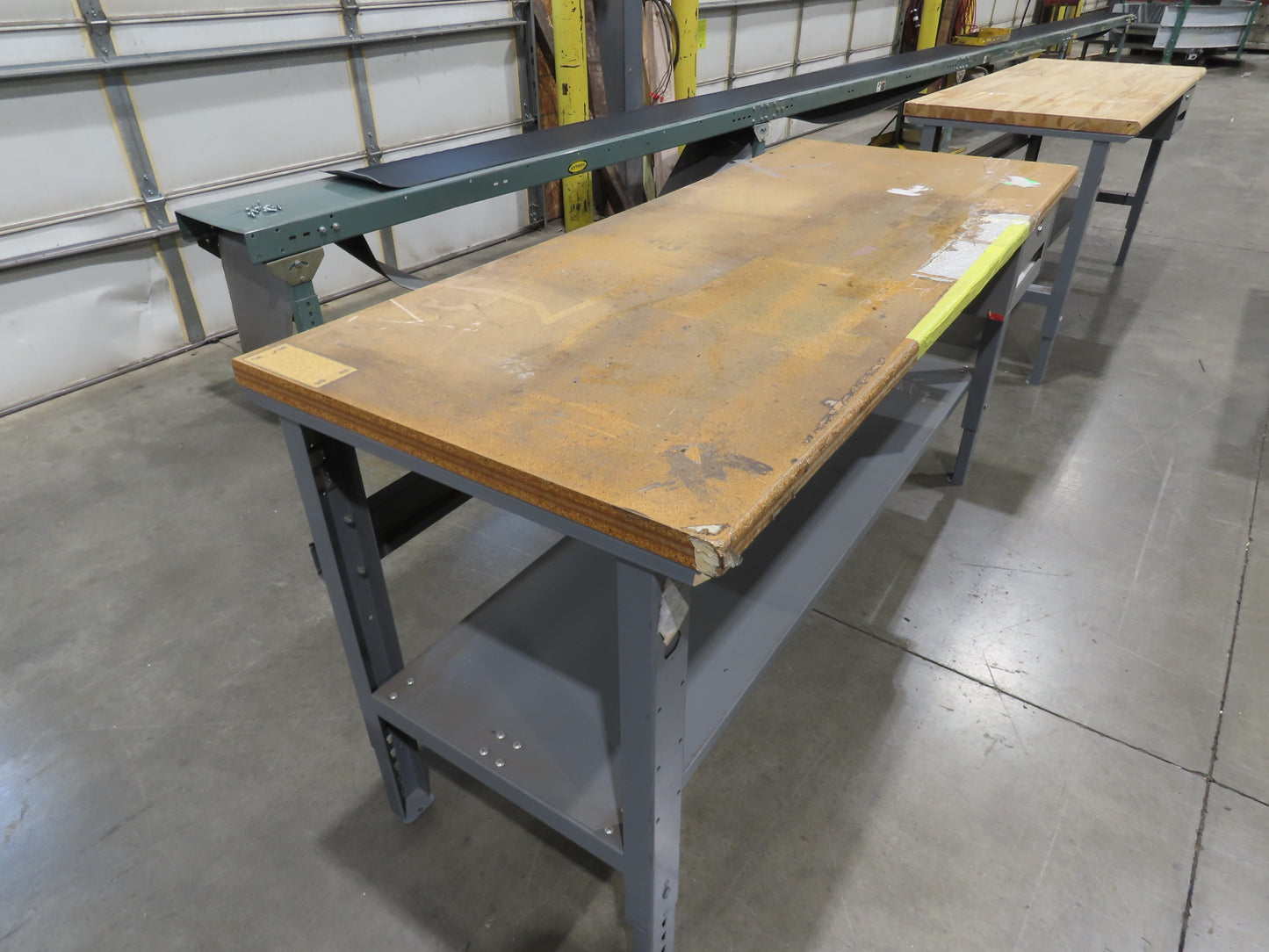 Uline 72"x 30" Industrial Work Bench Table Composite Wood Top w/Drawer