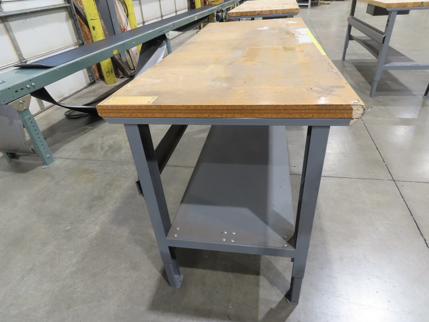 Uline 72"x 30" Industrial Work Bench Table Composite Wood Top w/Drawer