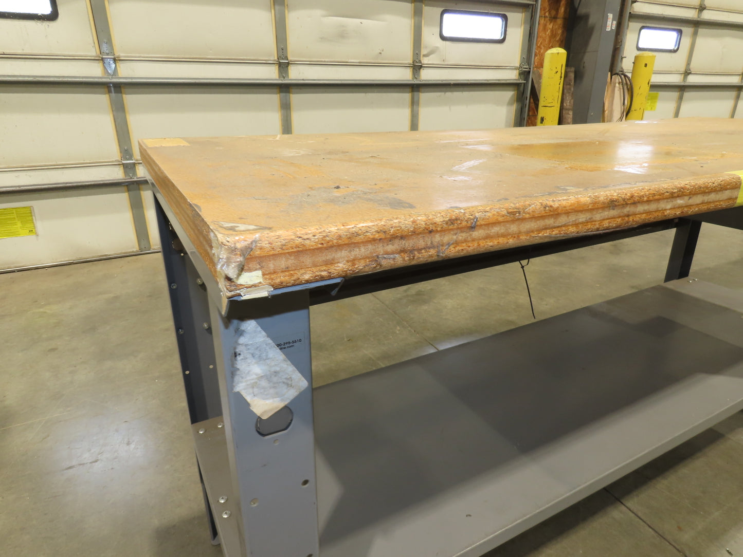 Uline 72"x 30" Industrial Work Bench Table Composite Wood Top w/Drawer
