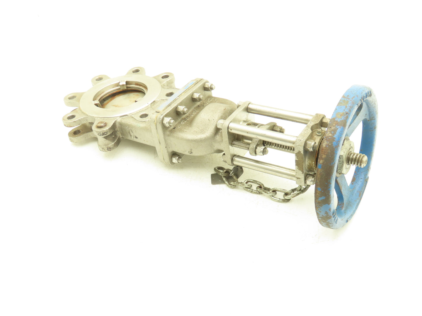 Velan L12-0320B-13BL 4" Stainless Knife Gate Valve 316SS Rising Stem Lug Style