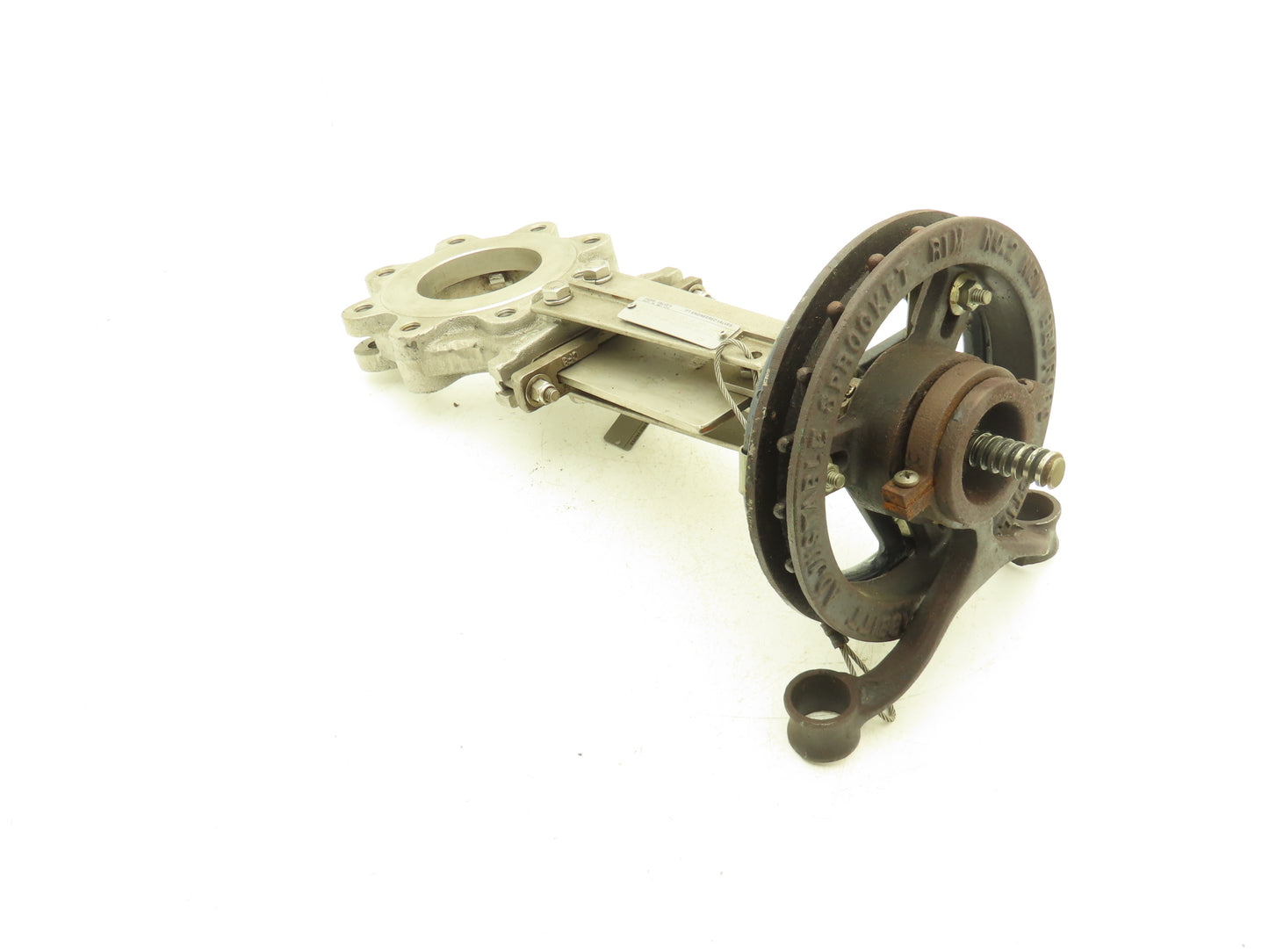 Fabri-Valve C37 4" Stainless Knife Gate Valve V-Port Rising Stem Metal Seat D1A2