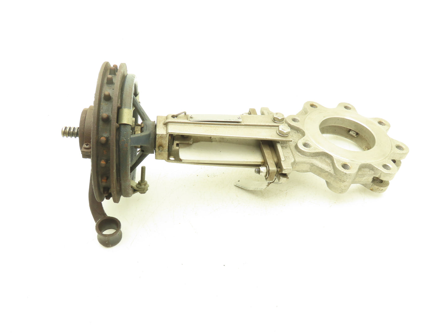 Fabri-Valve C37 4" Stainless Knife Gate Valve V-Port Rising Stem Metal Seat D1A2