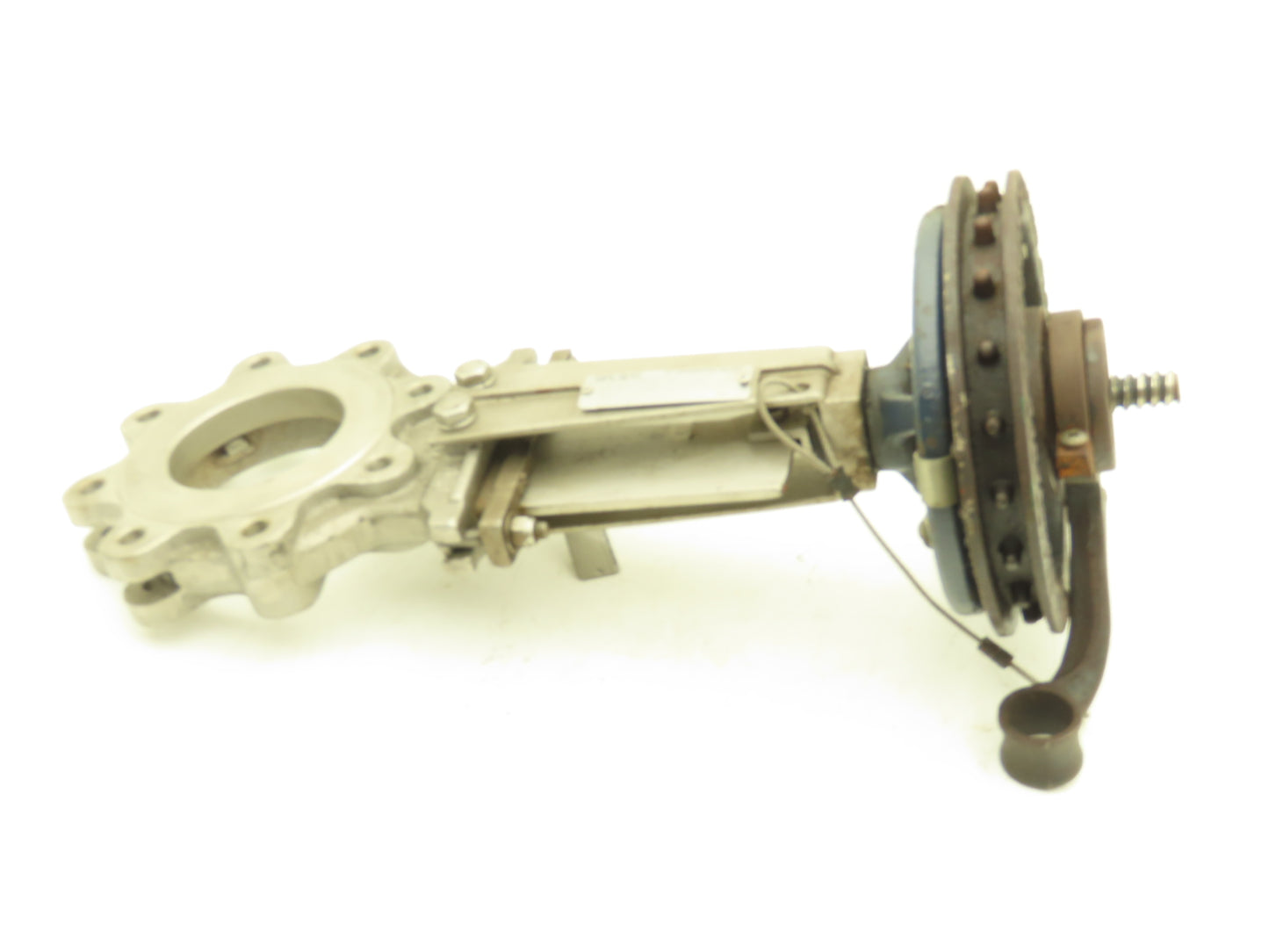 Fabri-Valve C37 4" Stainless Knife Gate Valve V-Port Rising Stem Metal Seat D1A2