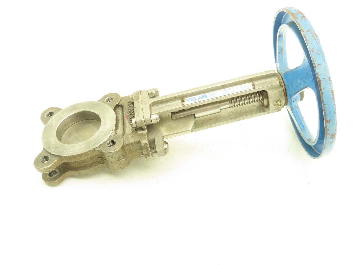 Velan L10-0310C-13SL 3" Stainless Knife Gate Valve 316SS Rising Stem Lug Style