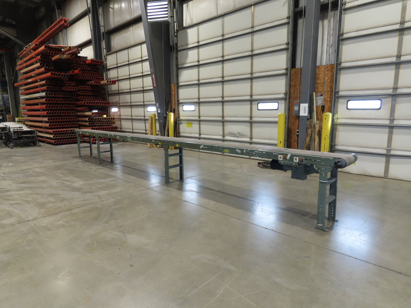 Hytrol 16"x 25' 11" Slider Bed Conveyor 12"Belt .5Hp 460V 3PH End Drive 70FPM