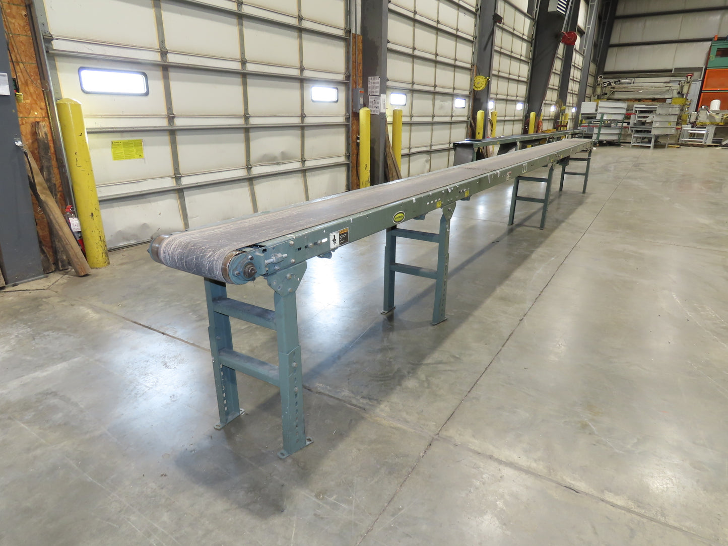 Hytrol 16"x 25' 11" Slider Bed Conveyor 12"Belt .5Hp 460V 3PH End Drive 70FPM