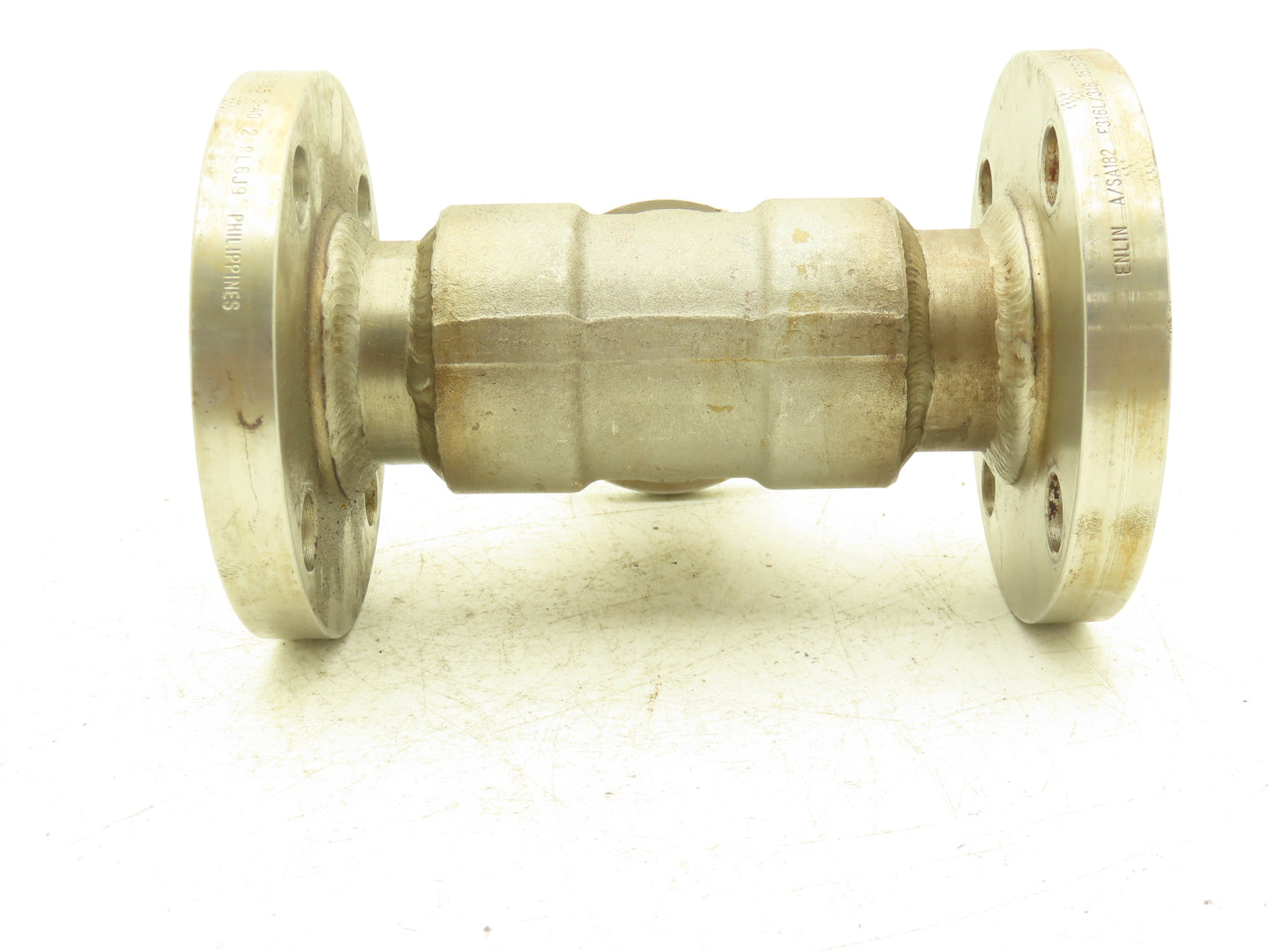 Enlin A/SA182F 316L Stainless Reducing Tee 2"x2"x 3/4" Flanged Pipe Adapter