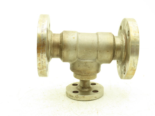 Enlin A/SA182F 316L Stainless Reducing Tee 2"x2"x 3/4" Flanged Pipe Adapter