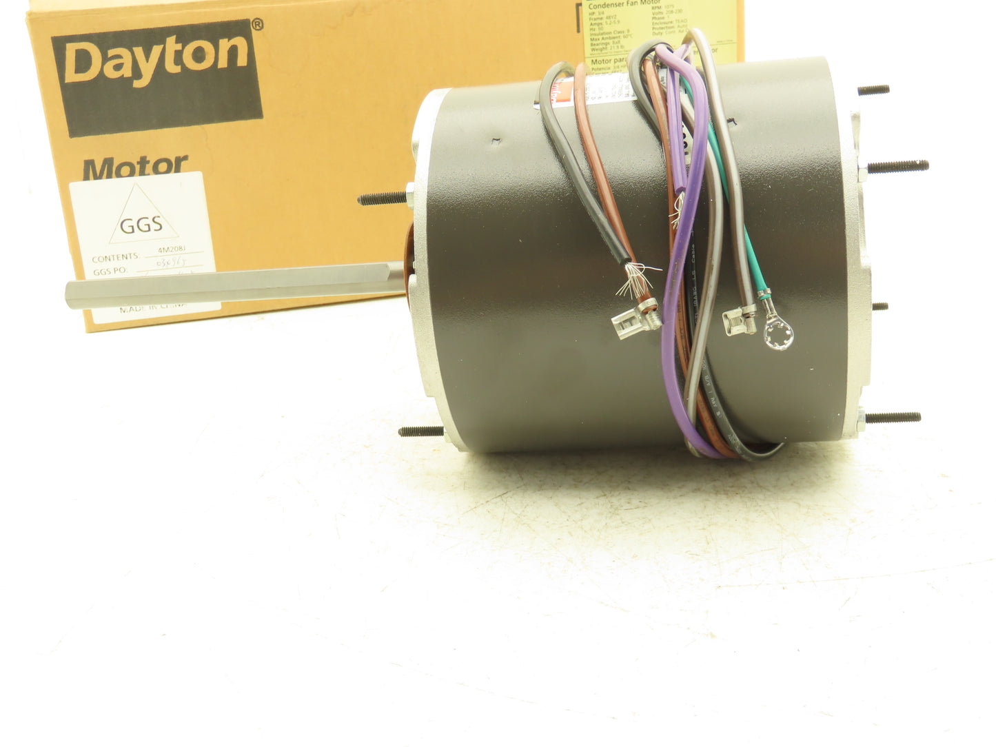 Dayton 4M208J PSC HVAC Condenser Fan Motor 3/4Hp 1075rpm 208-230V 1PH 48YZ TEAO