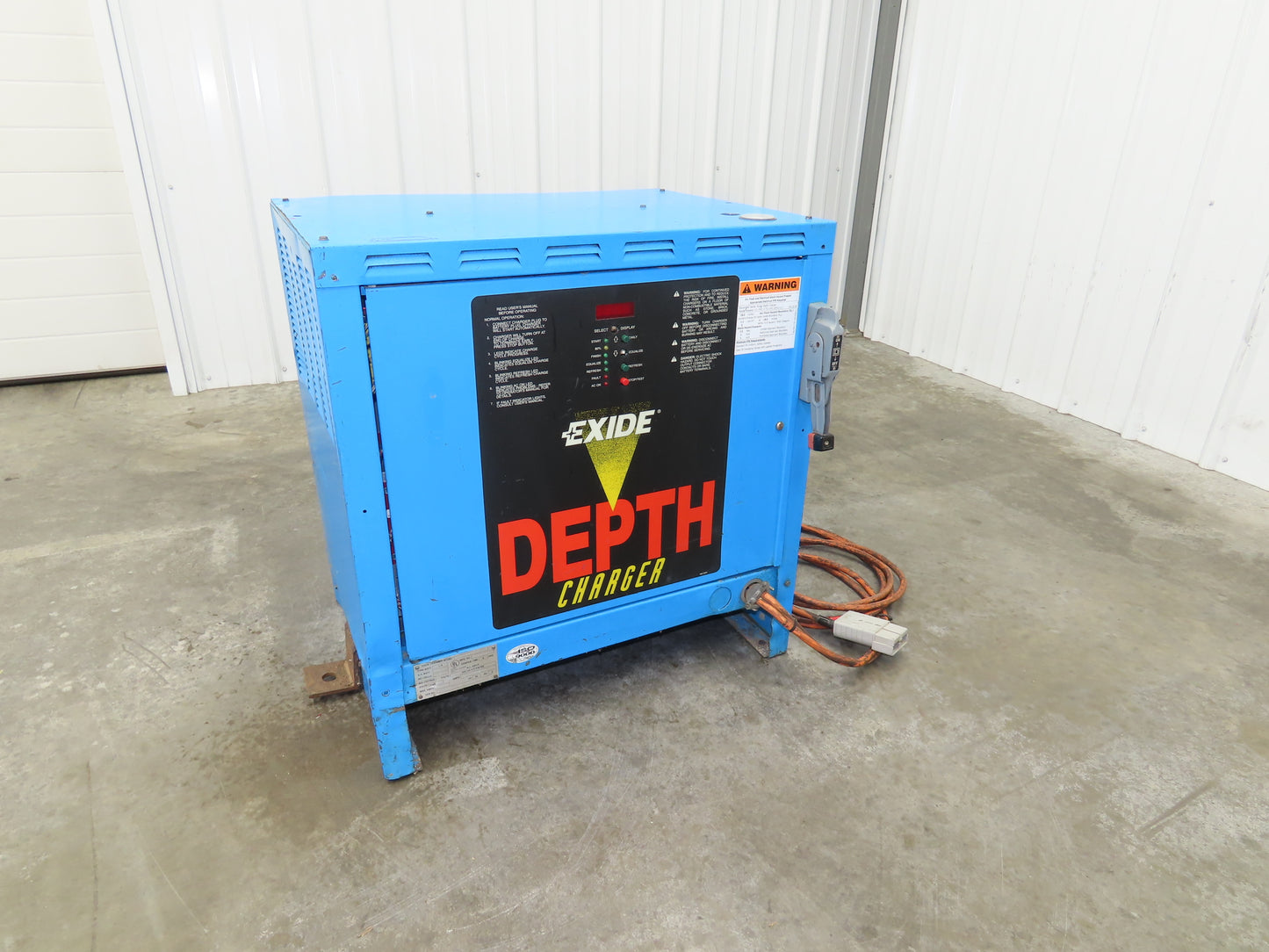 Exide D3E-12-550B Depth Forklift Battery Charger 24V 550Ah 88A 208/240/480V 3Ph