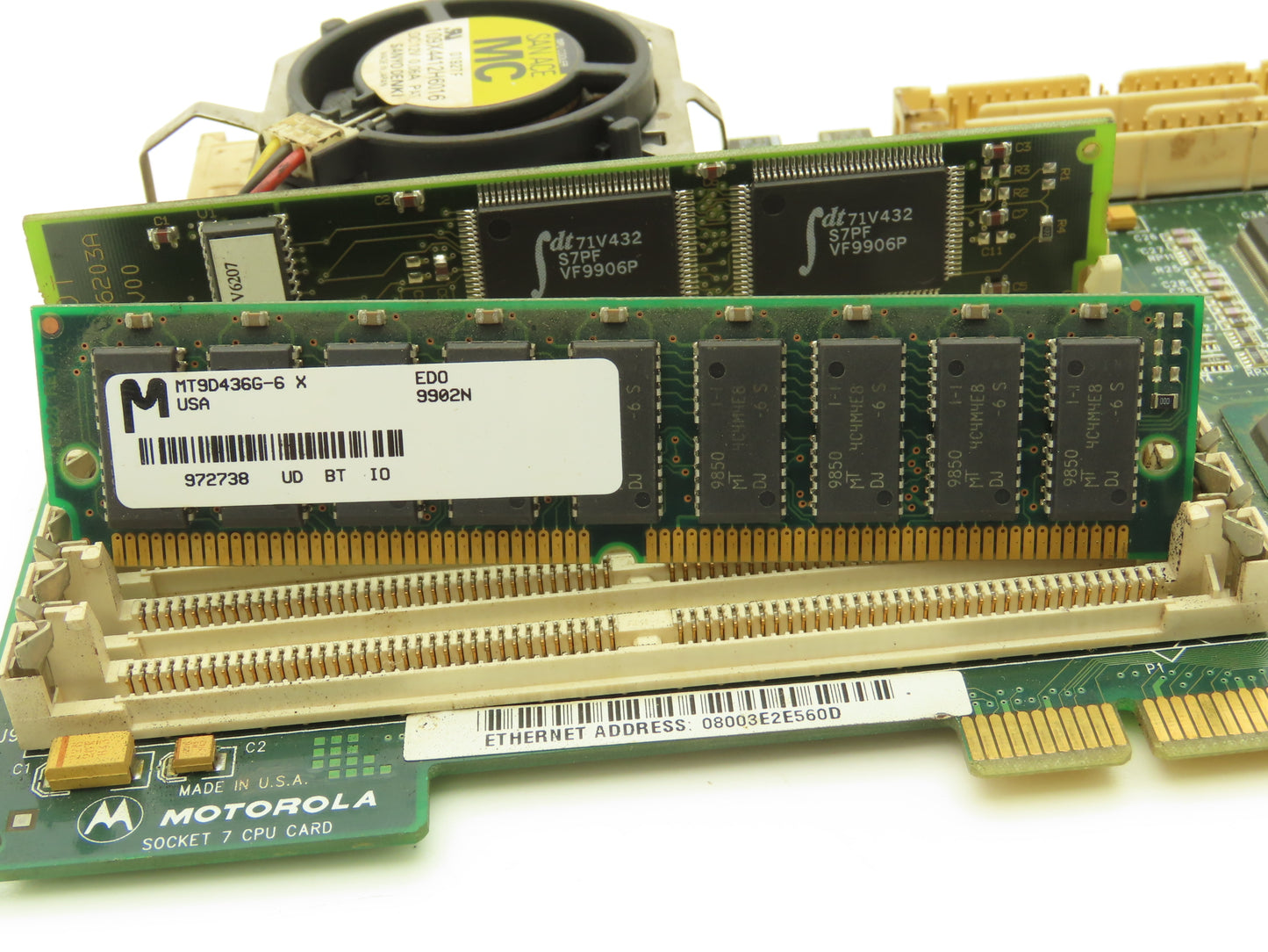 Motorola 01-W3460F Socket 7 CPU Card w/16MB DRAM