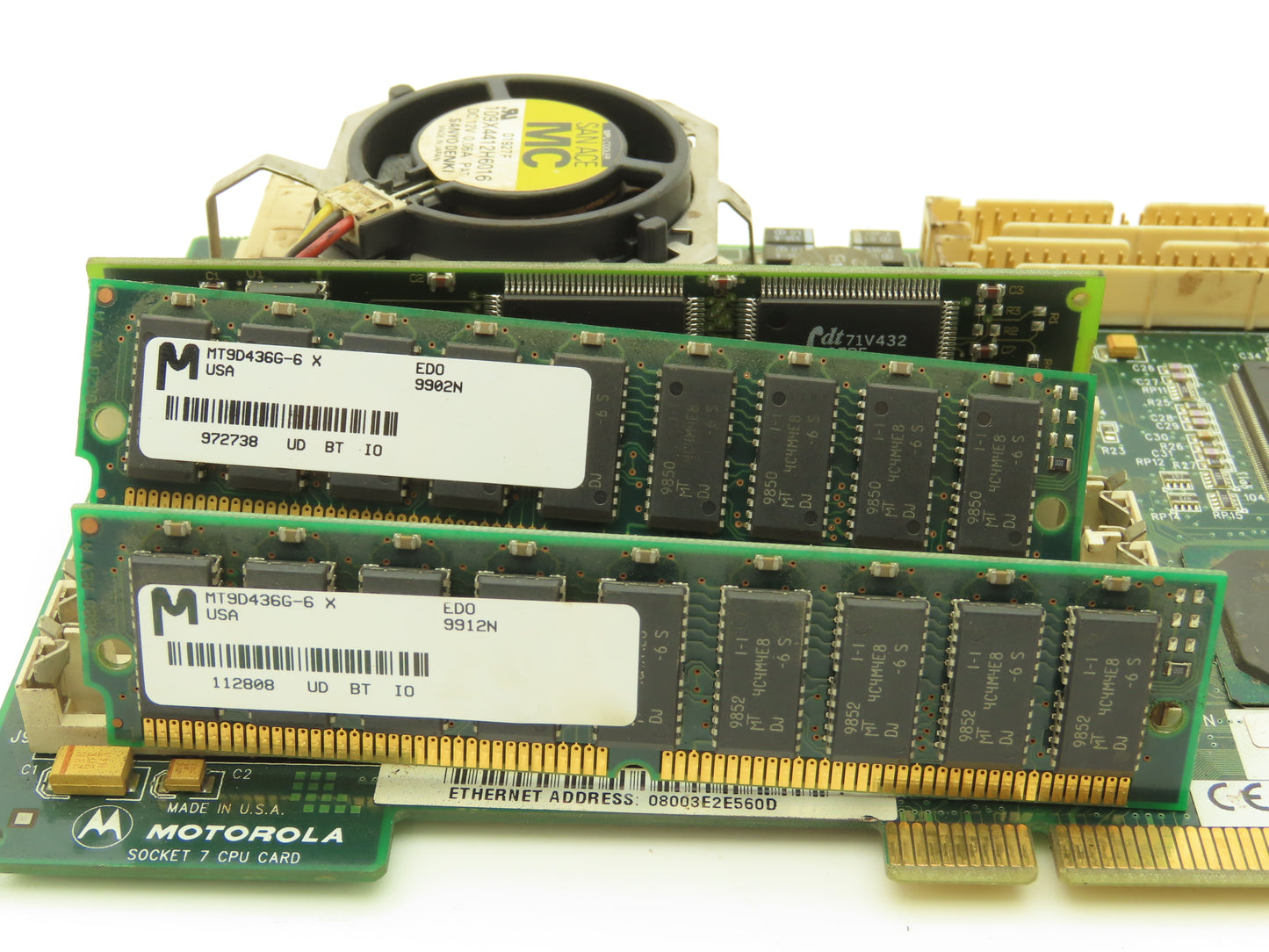 Motorola 01-W3460F Socket 7 CPU Card w/16MB DRAM