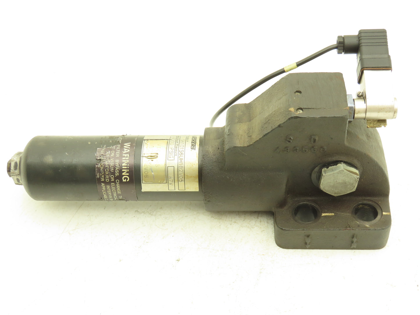 Hycon S6101S6UH1B2V05 Hydraulic Filter 6000psi 4-Bolt SAE w/Indicator