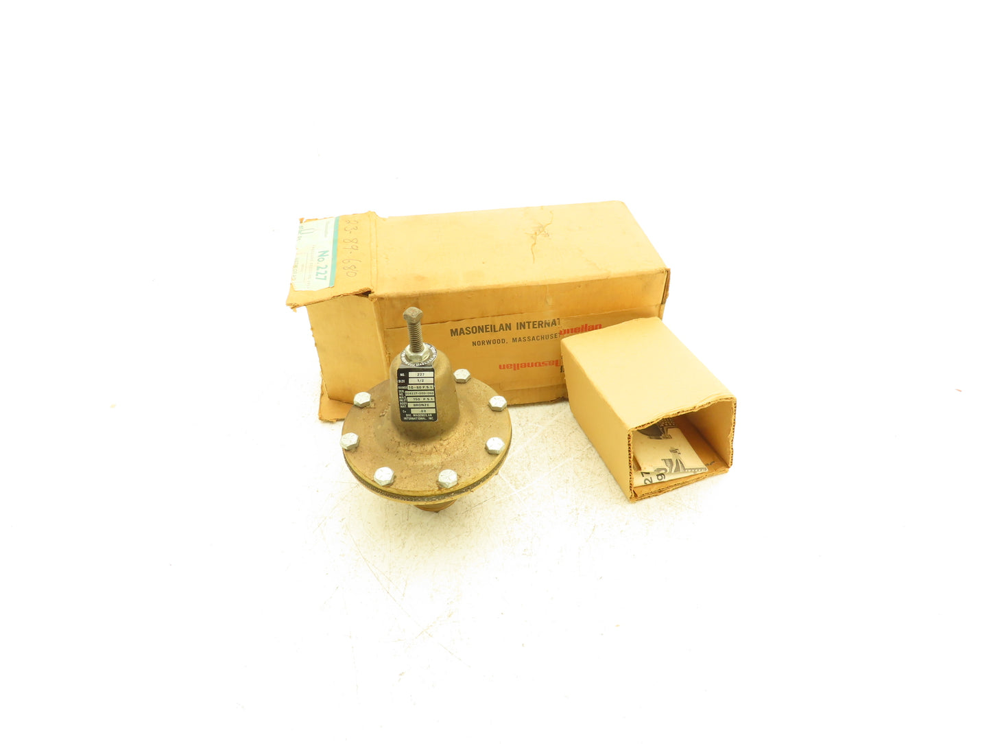 Masoneilan 227 Bronze Regulator Pressure Reducing Valve 150 PSI Max 1/2" NPT