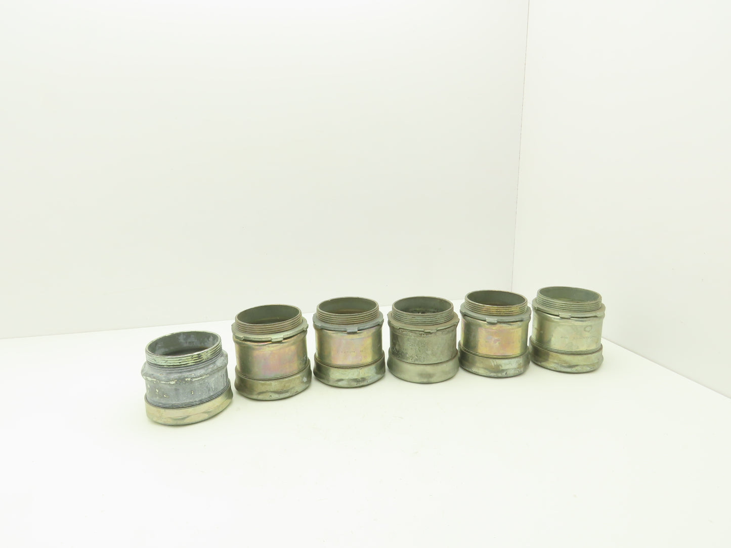 Steel City 3 1/2" EMT Compression Connector Steel 1 Shorter Length Lot of 6