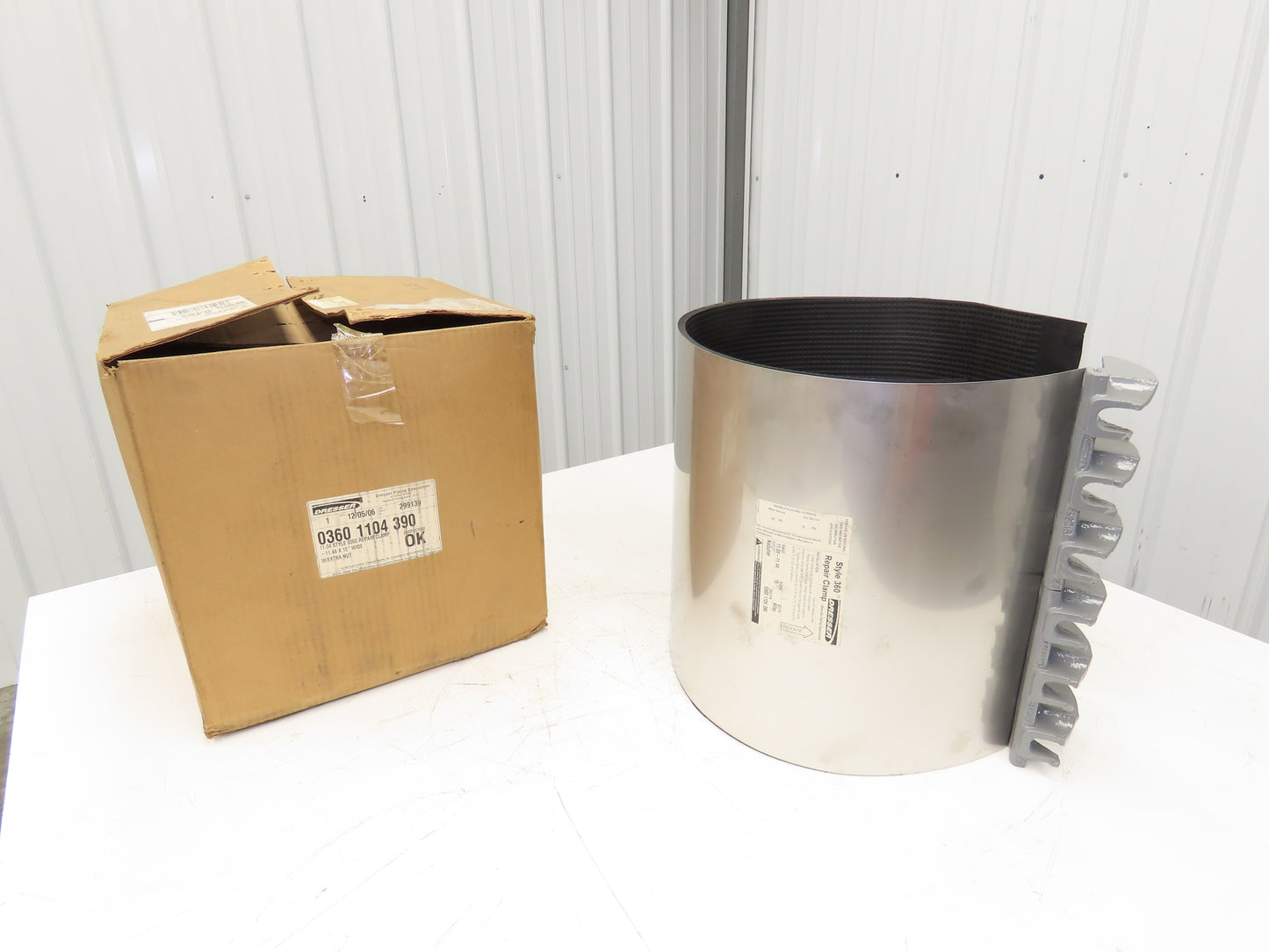 Dresser 0360-1104-390 Steel Repair Clamp Style 360 Stainless Steel 11.44" X 15"W