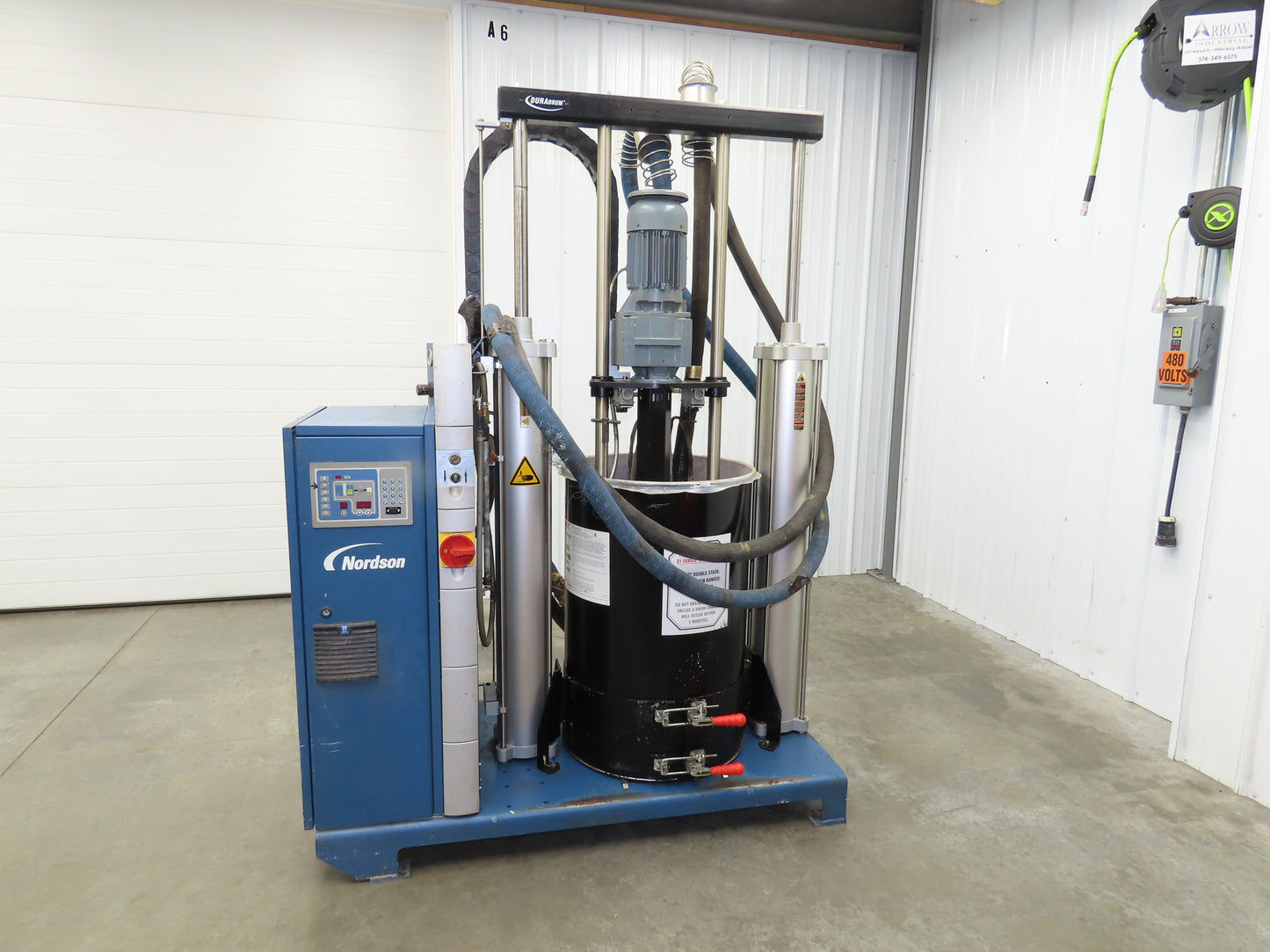 Nordson DD200 Piston Pump Bulk Melter 55 Gallon Drum Hot Melt 480V Parts Only