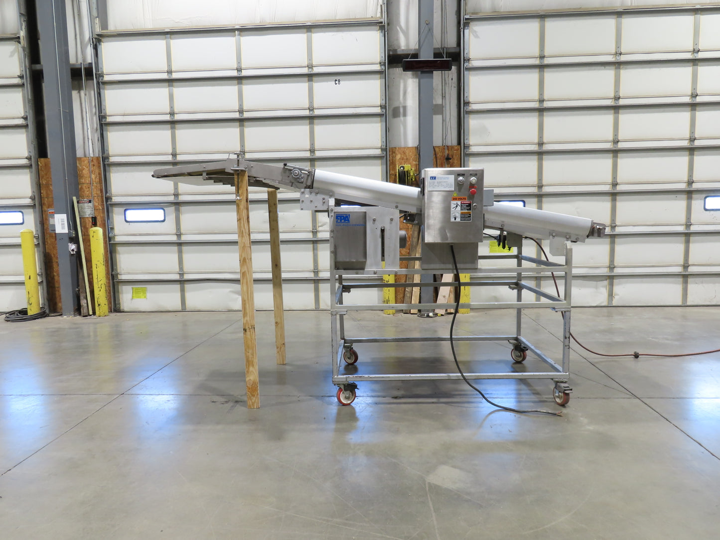 FDA Food Process 11'L Stainless Portable Incline Conveyor 38"Belt 1.5Hp 230V 3PH