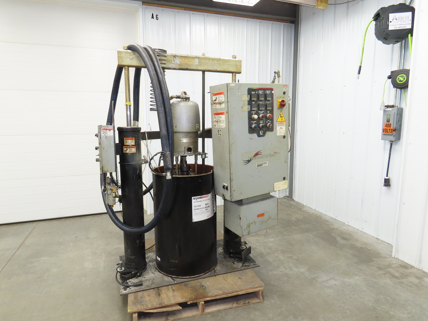 Graco 243895 Thermo-o-flow Hot Melt Drum Unloader 55 Gallon 480V