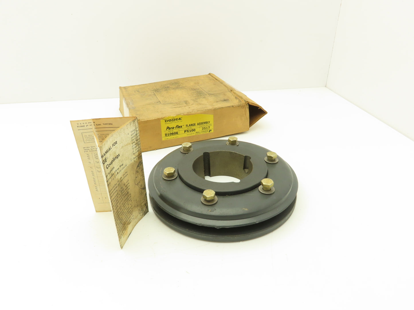 Dodge Para-flex Flange Coupling Requires Taper-Lock Bushing 2517 For Shaft